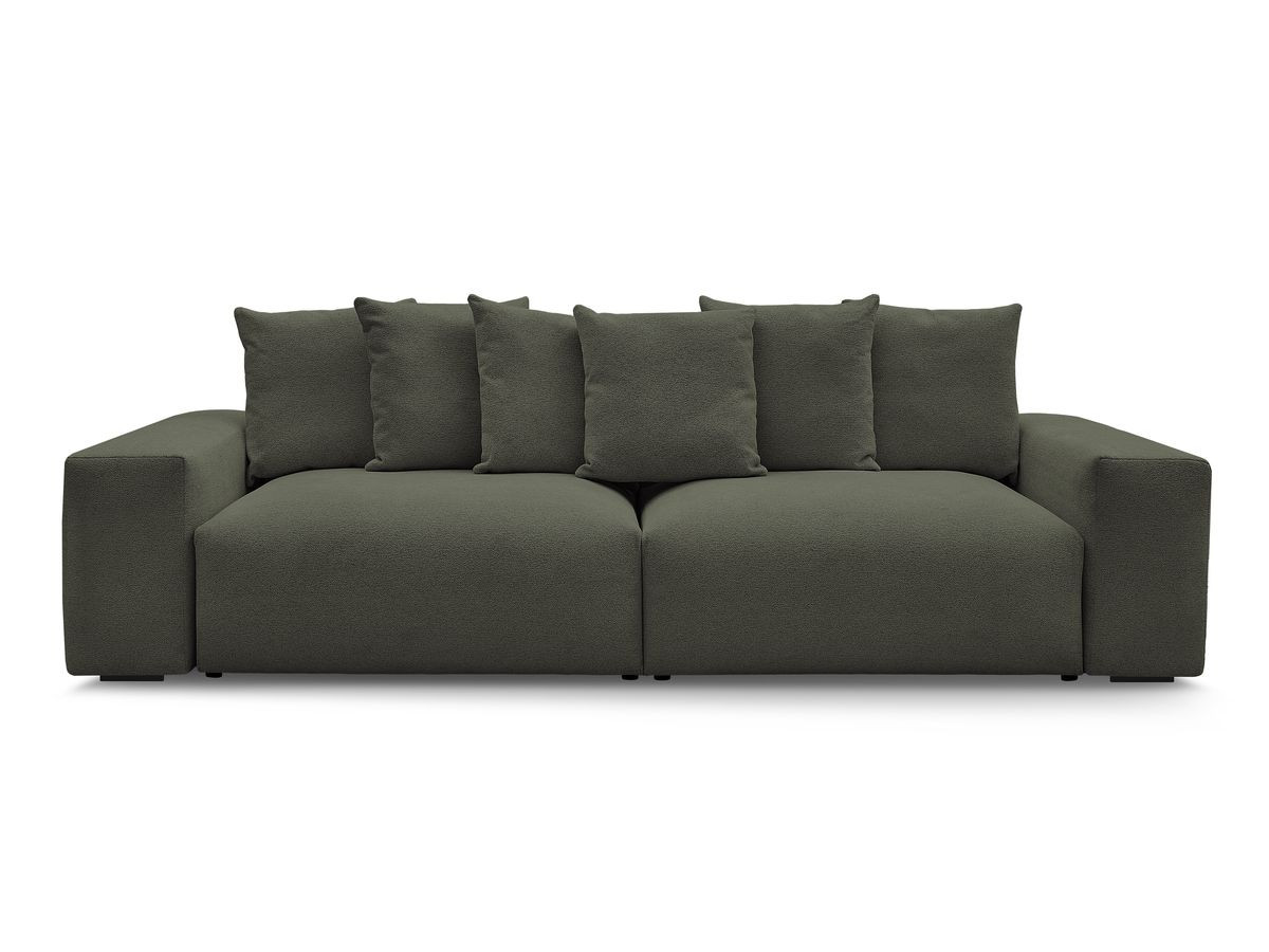 Bobochic Voltaire Sofa 4-Sitzer 320 × 124 cm Melange-Stoff Grün