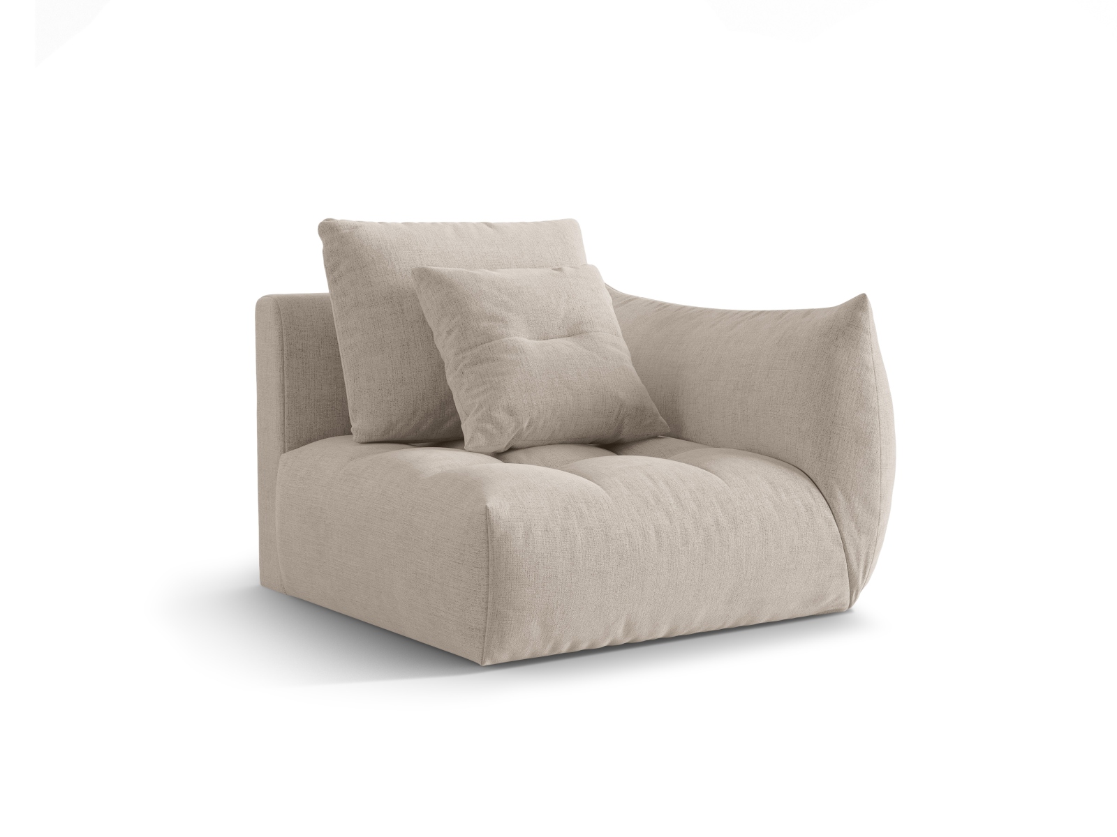 Micadoni Eckmodul Bloom Rechts Strukturierter Stoff City Dunkelbeige