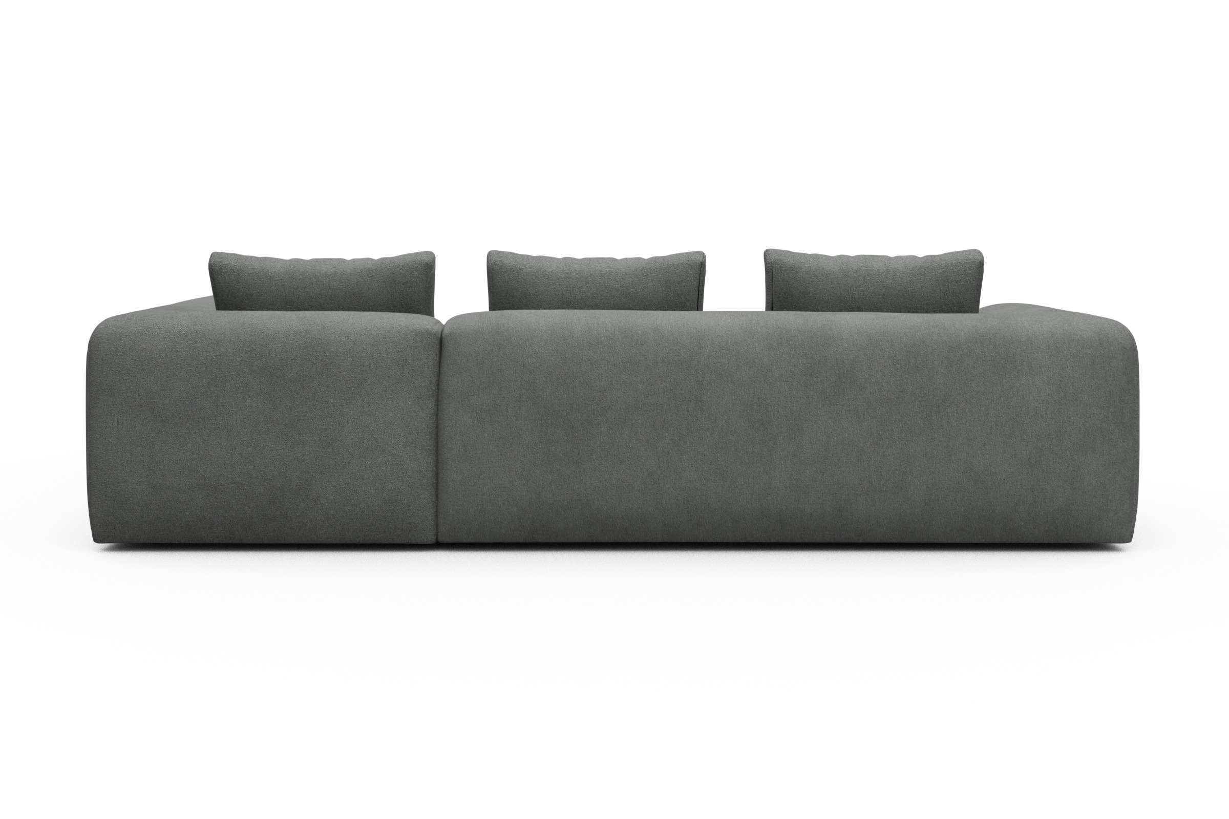 Ecksofa Fred 2x 2,5-Sitzer rechts offen Boucle-Ash-Grey