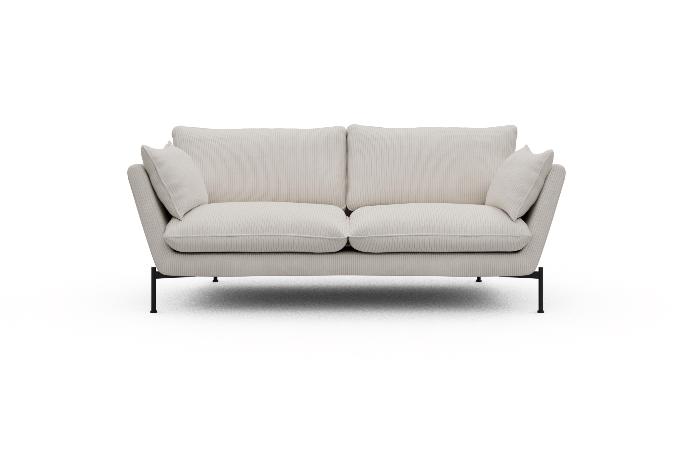Skandi Home Sofa Anton 2-Sitzer Corduroy-Ivory moebelfaktor
