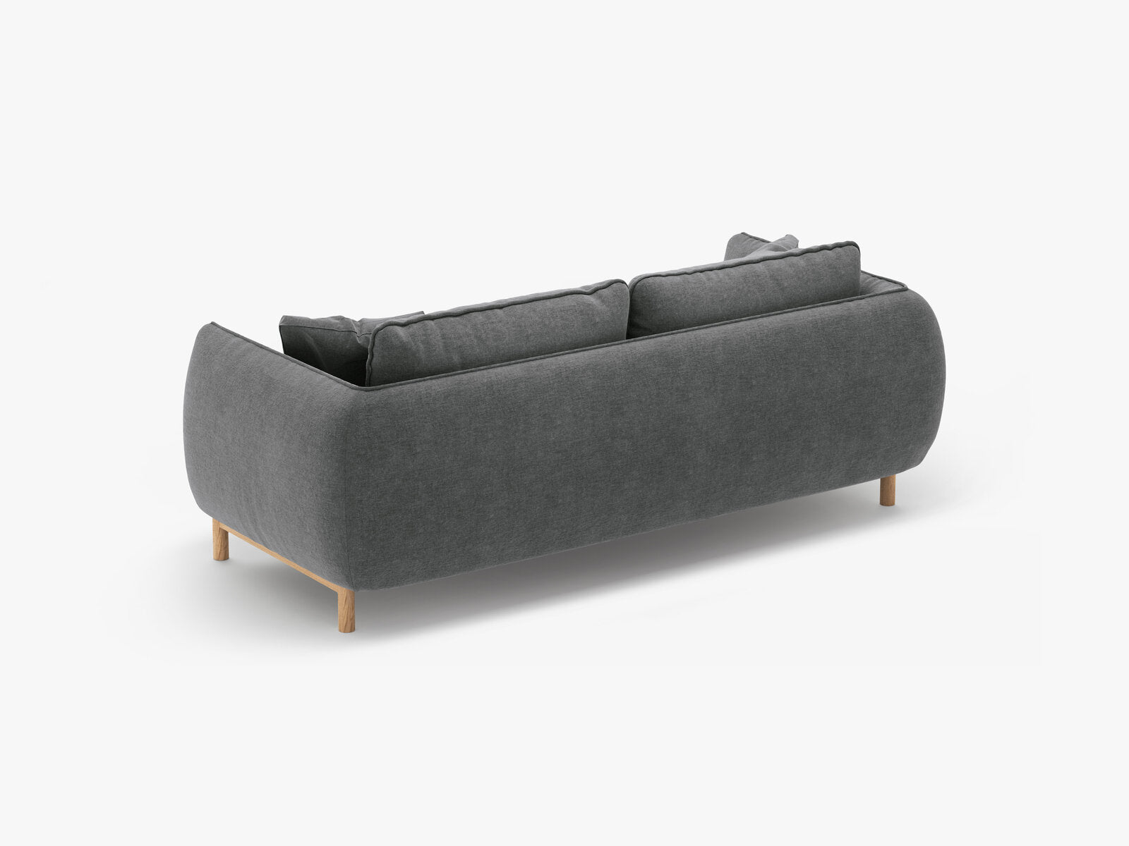 Micadoni Ada Sofa 2-Sitzer Strukturierter Stoff Wind Dunkelgrau