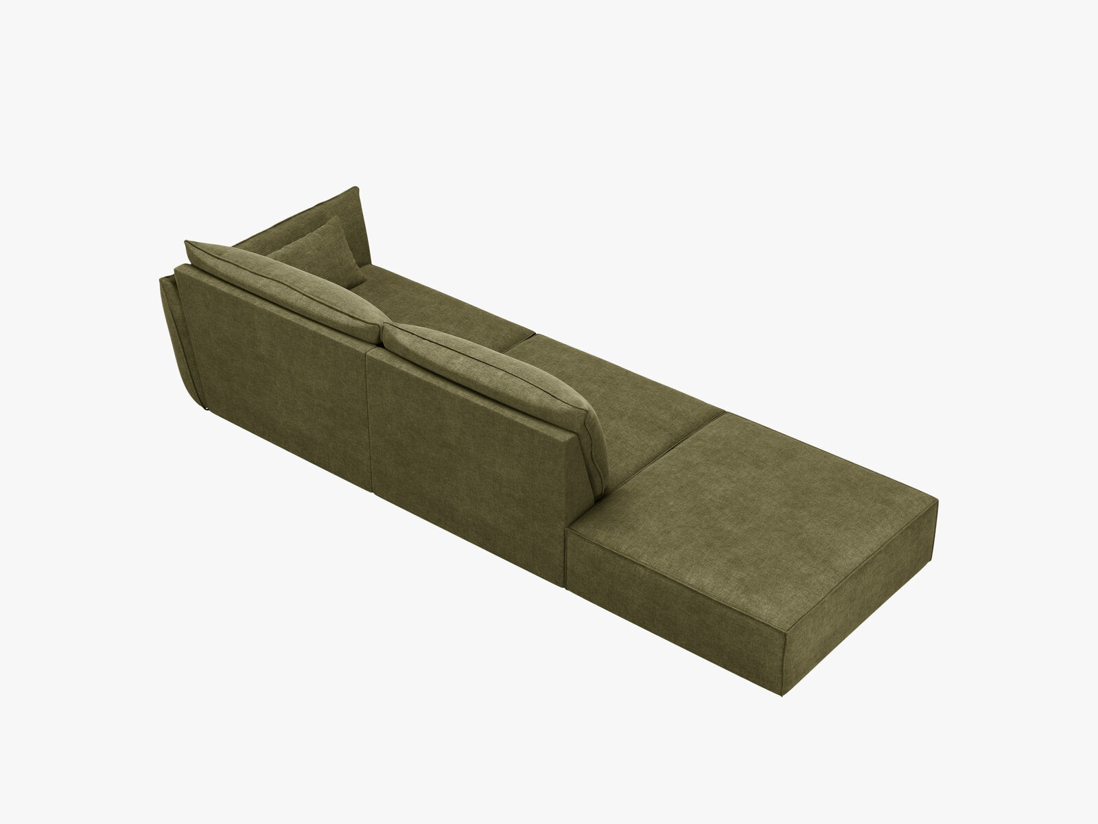Micadoni Sofa Kaelle 4-Sitzer Links Chenille Over The Horizon Grün