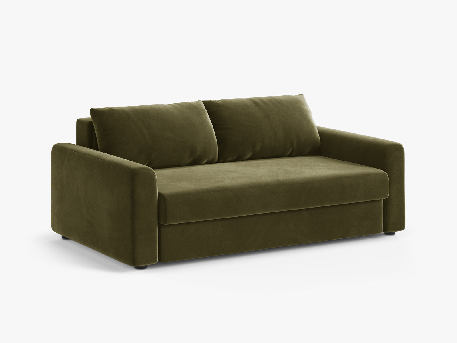 Micadoni Sofa mit Schlaffunktion David 3-Sitzer Samt Salvador Grün