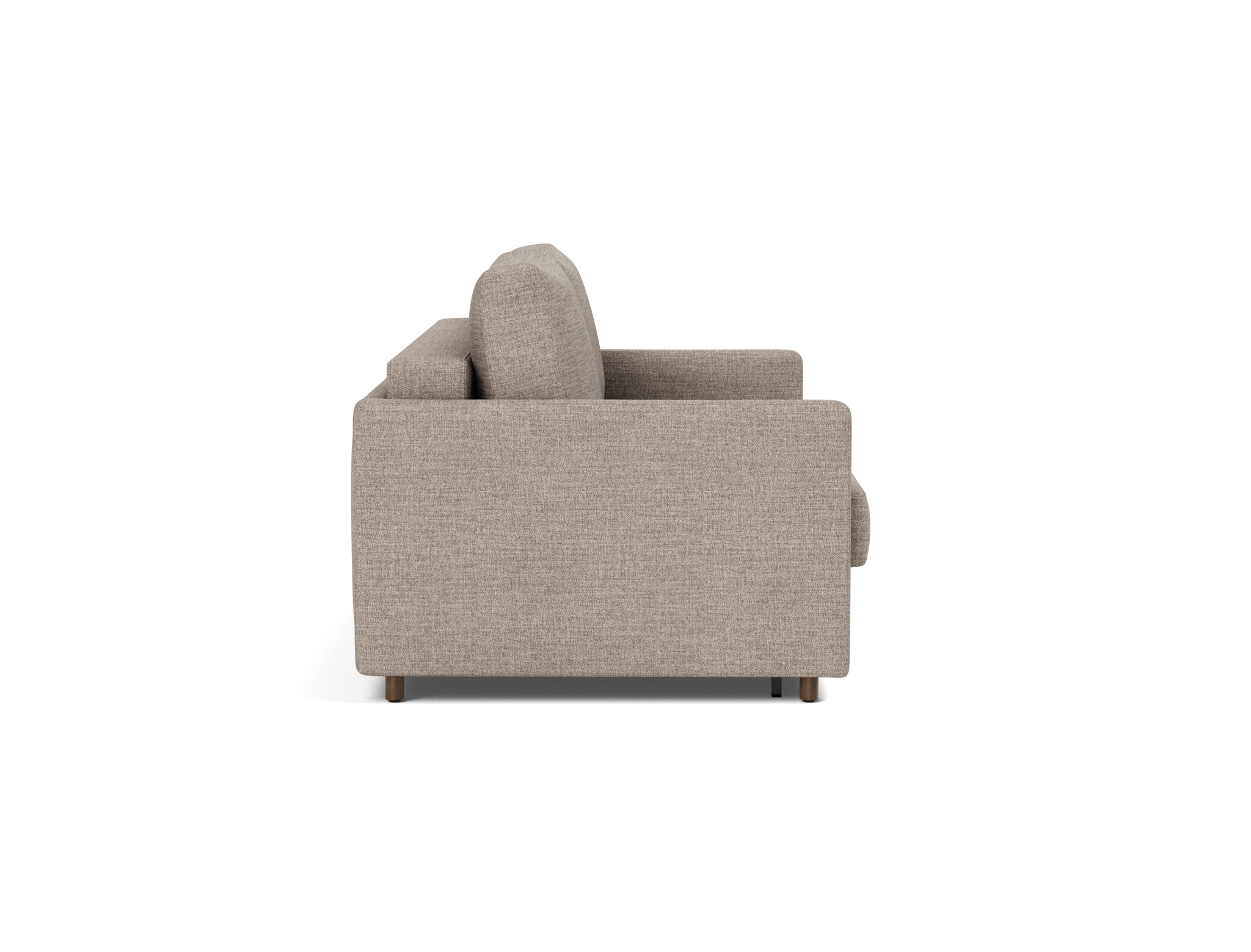 Schlafsofa Neah mit Slim-Armlehnen 160 Chenille Yuveno 472-Warm-Grey