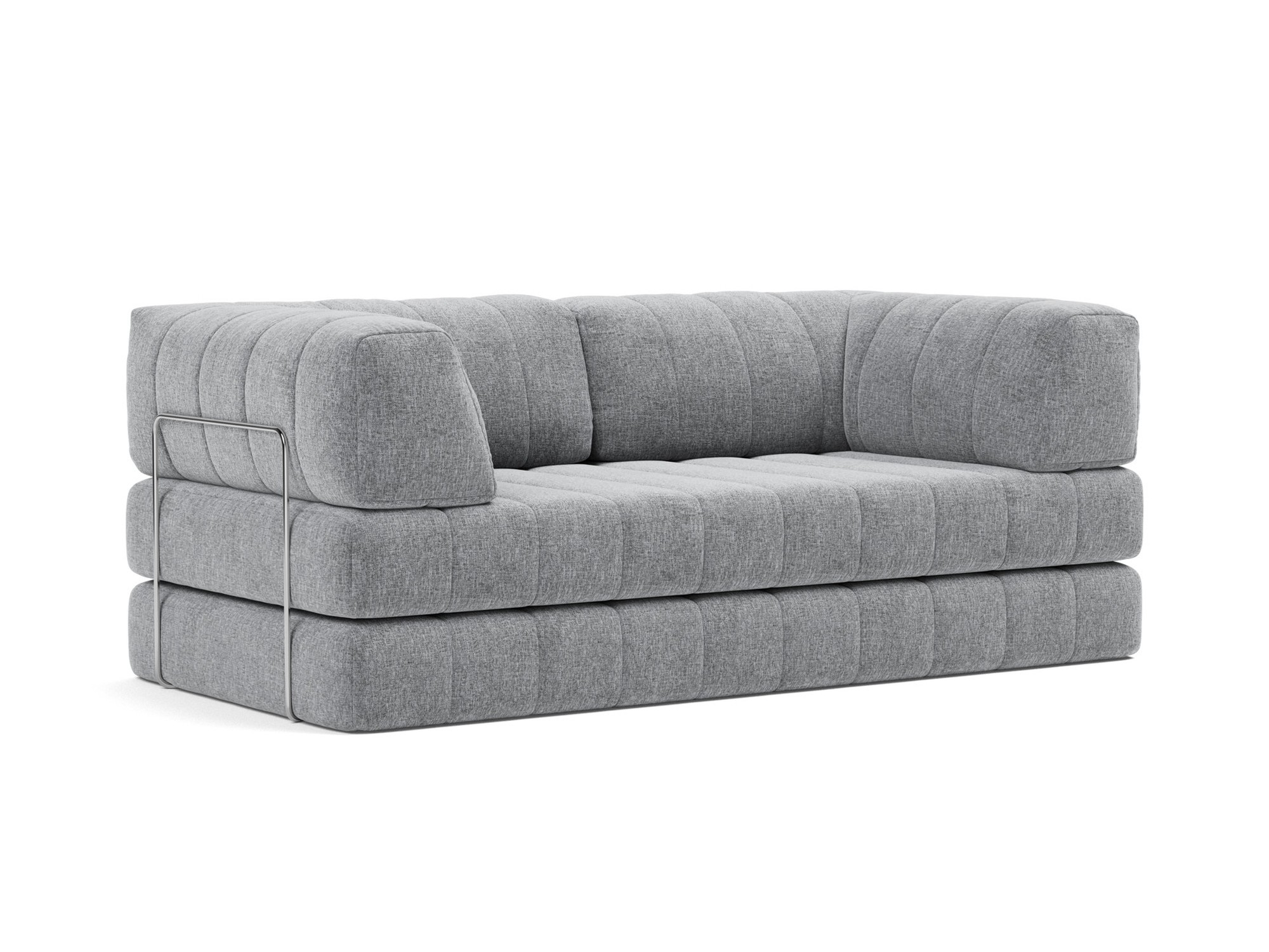 Schlafsofa CozyPad mit Armlehnen Strukturierter Stoff Twist 565-Granite