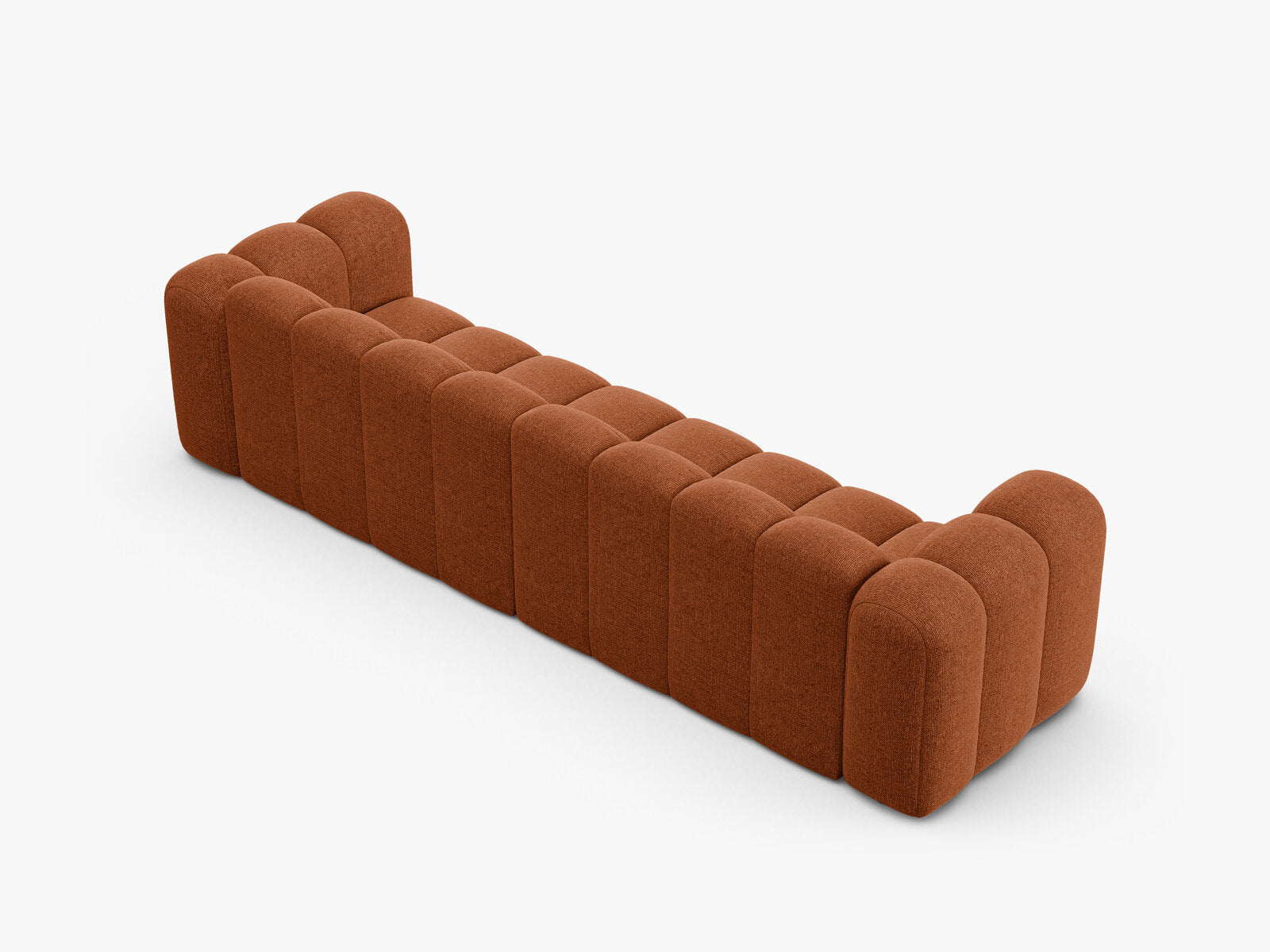 Micadoni Modulares Sofa Lupine 4-Sitzer Chenille Eden Ziegel