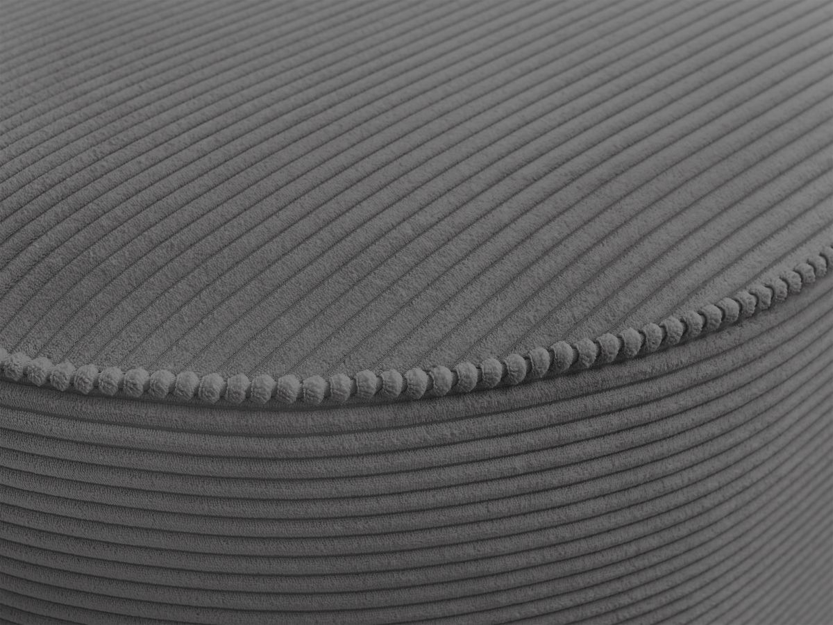 Bobochic Rousseau Pouf Cordsamt Dunkelgrau
