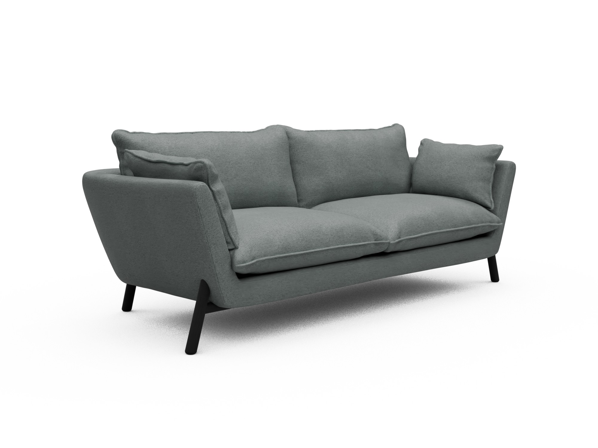 Skandi Home Sofa Emil Soft 3-Sitzer Beinfarbe Eiche Schwarz Denari-Soft-Grey moebelfaktor