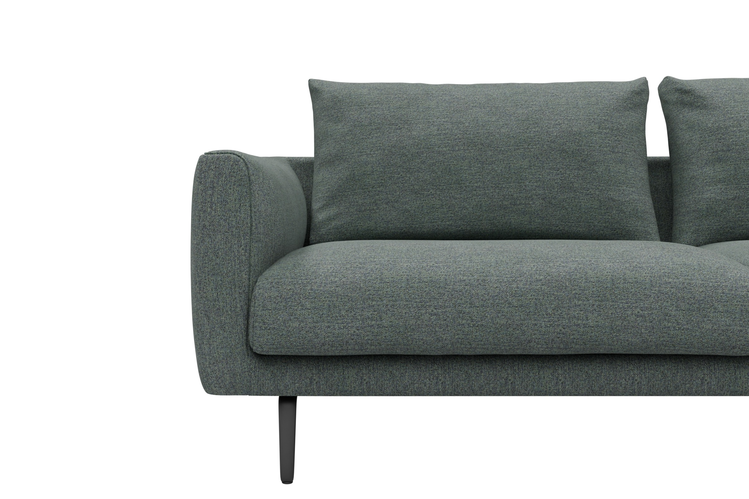 Ecksofa Karl Chaiselongue rechts mit 2,5-Sitzer Carreno-Ice-Blue