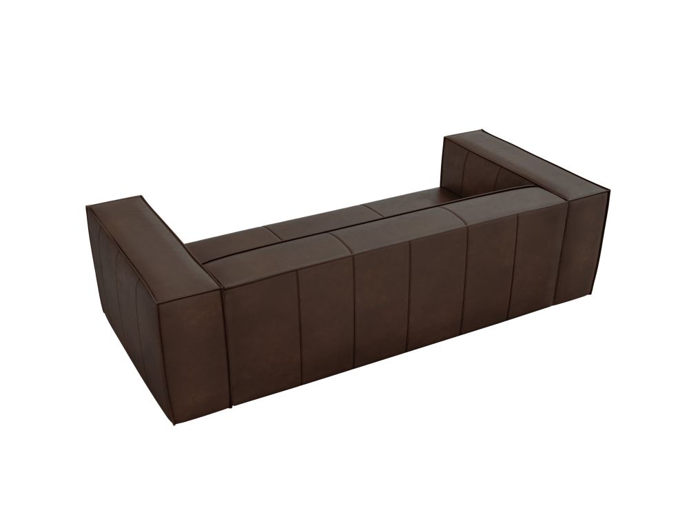 Cosmopolitan Design Sofa Turin 3-Sitzer Leder Granada Dunkelbraun