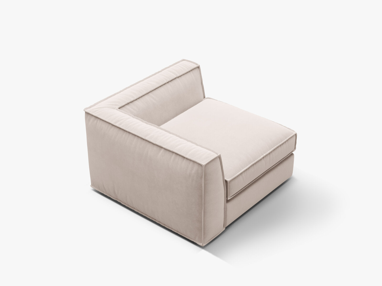 Micadoni Eckmodul Pola Samt Salvador Beige