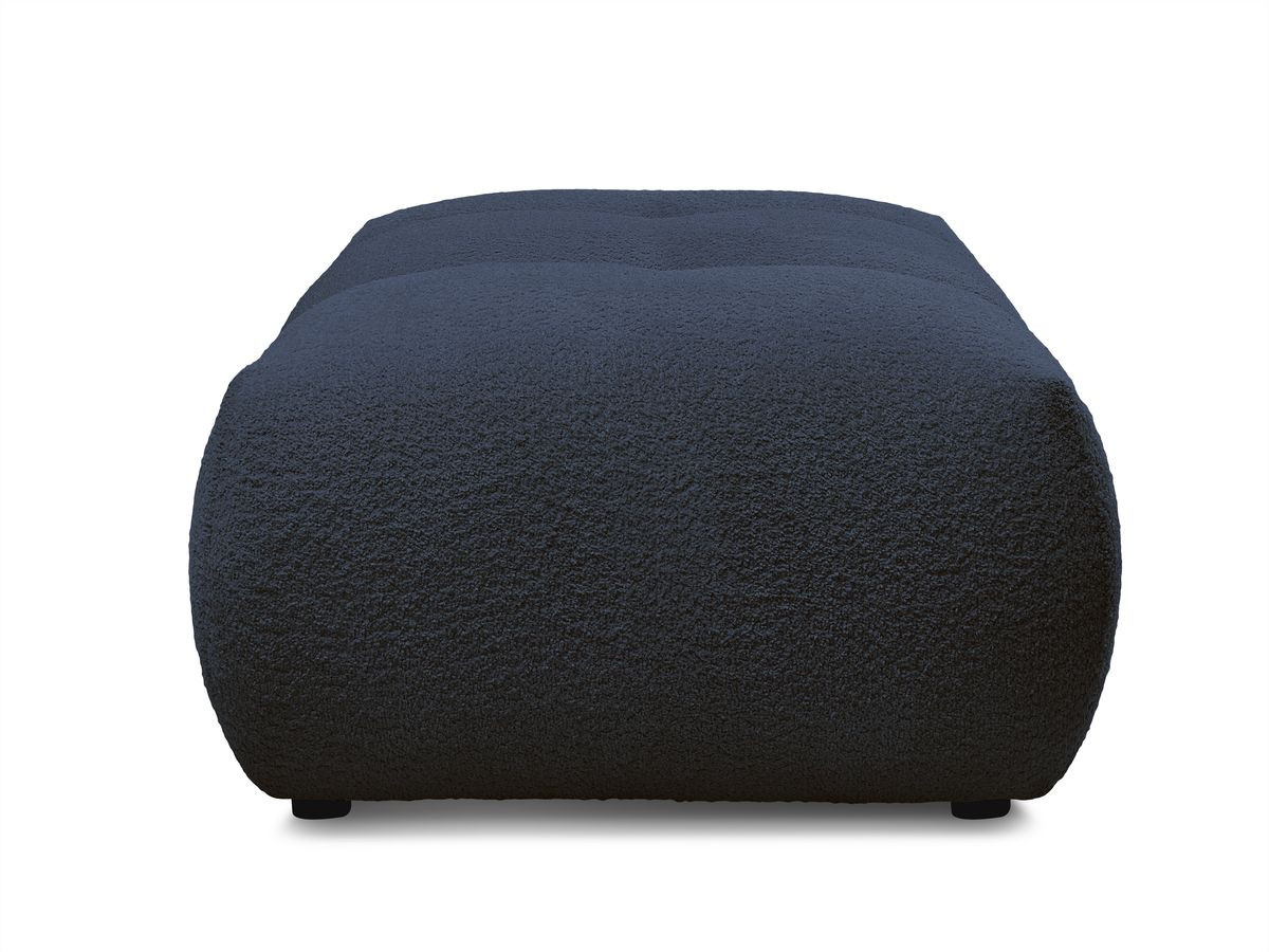 Bobochic Fuji Pouf Bouclé-Stoff Dunkelblau