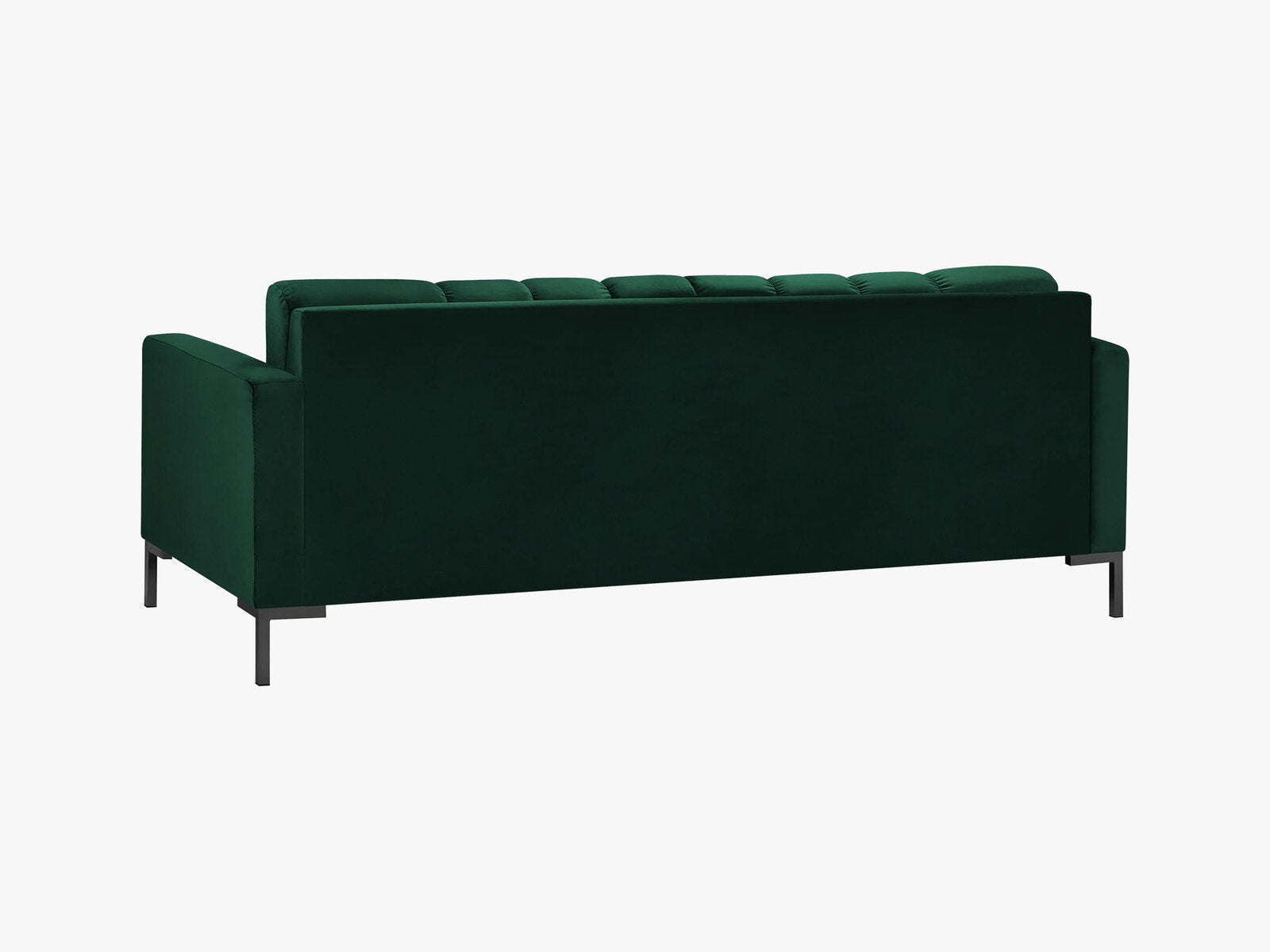 Micadoni Sofa Mamaia 3-Sitzer Samt Bluvel Flaschengrün schwarze Beine