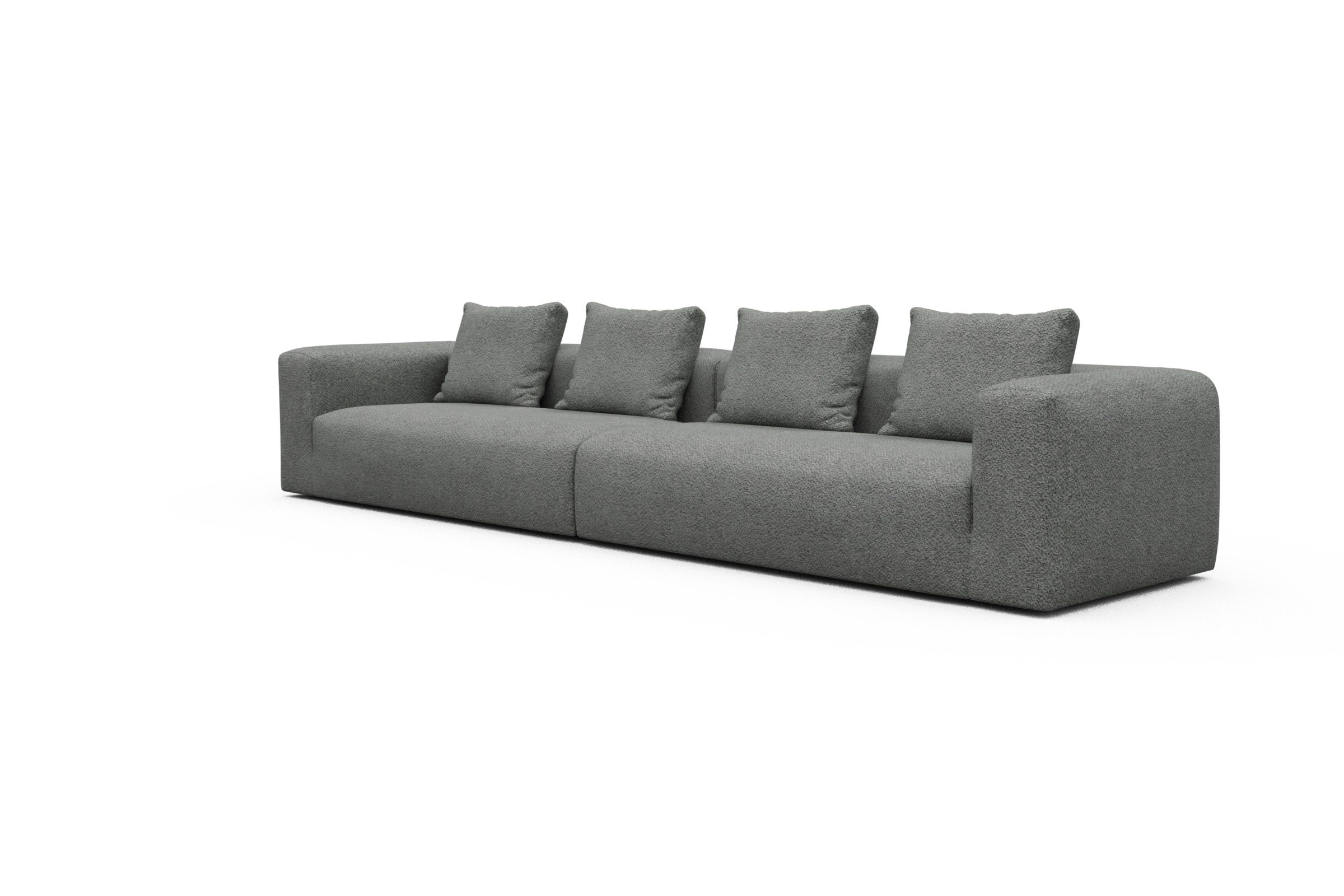 Sofa Modulares XXL Sofa Fred 5-Sitzer Vanora-Warm-Grey