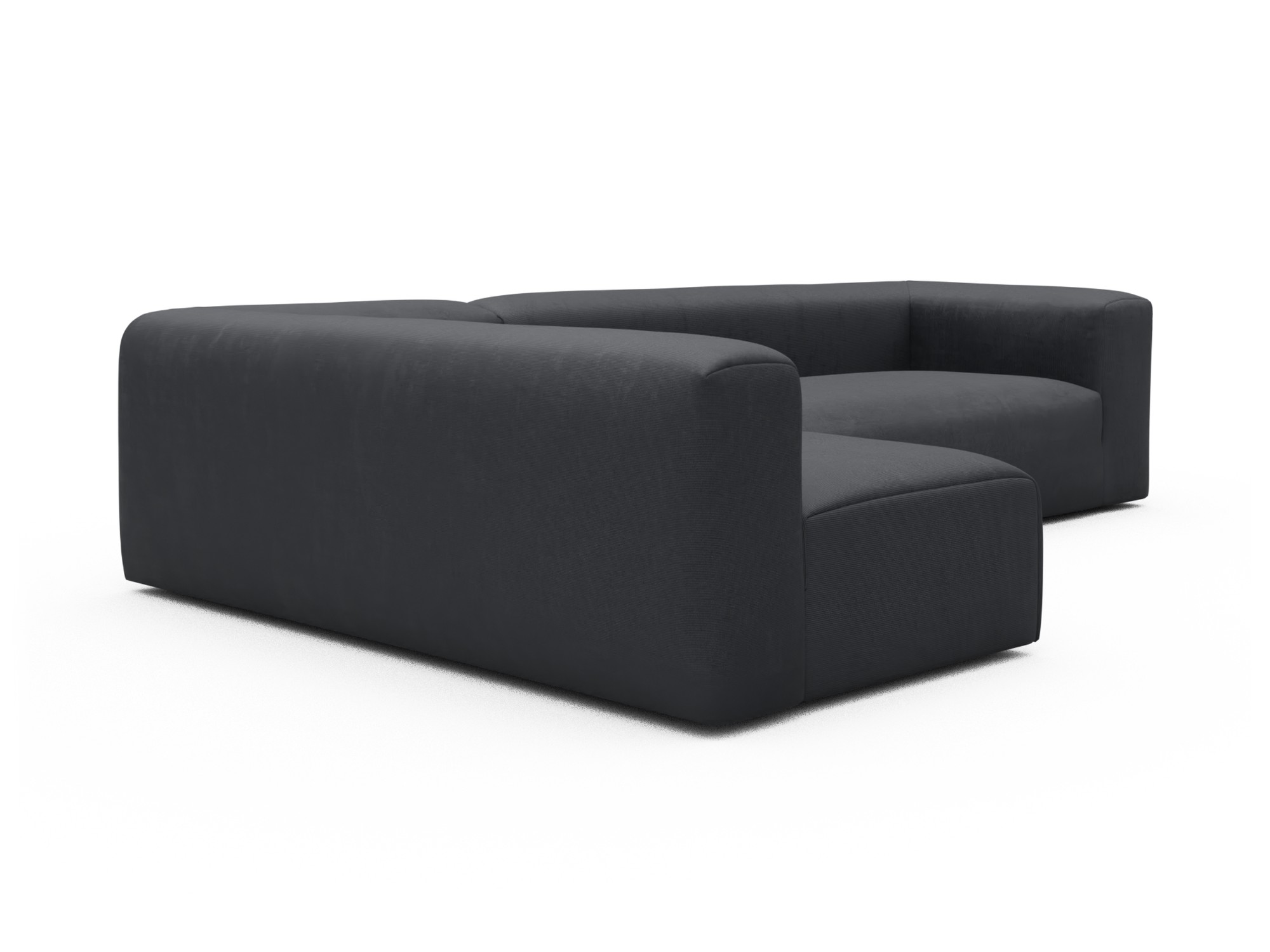 Skandi Home Ecksofa Fred 2x 2,5-Sitzer links offen Cordufine-Slate-Grey moebelfaktor