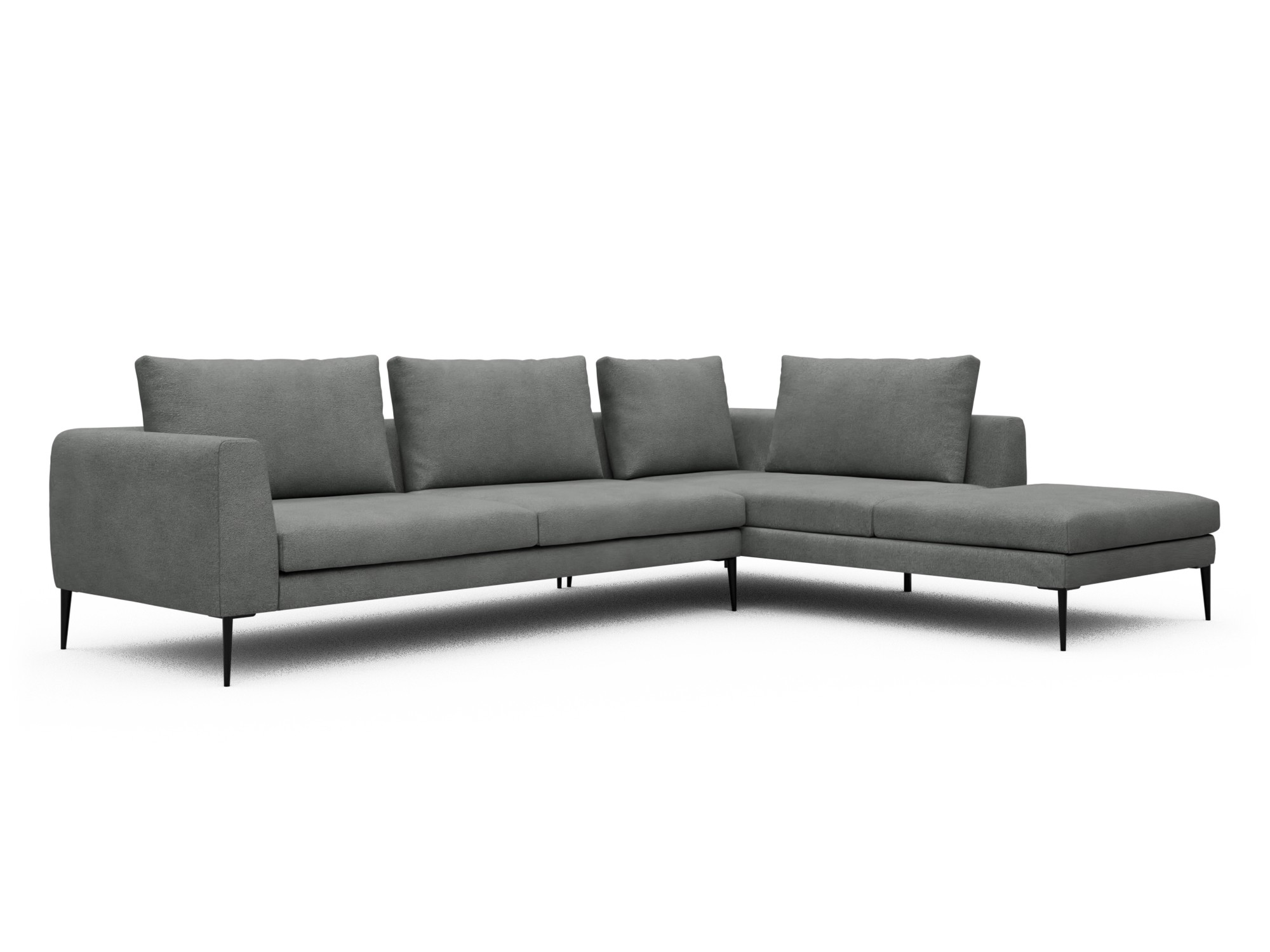 Skandi Home Ecksofa Paul Relax-Ecke rechts mit 3-Sitzer Boucle-Ash-Grey moebelfaktor
