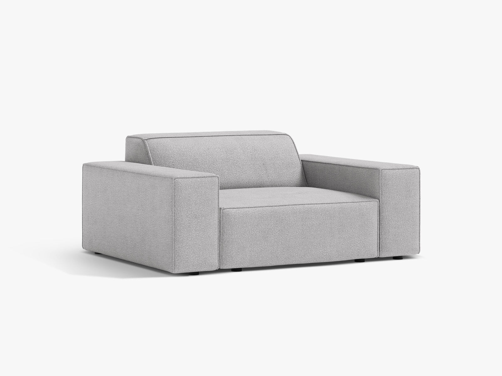 Micadoni Sessel Jodie 1-Sitzer Boucle Baloo Hellgrau
