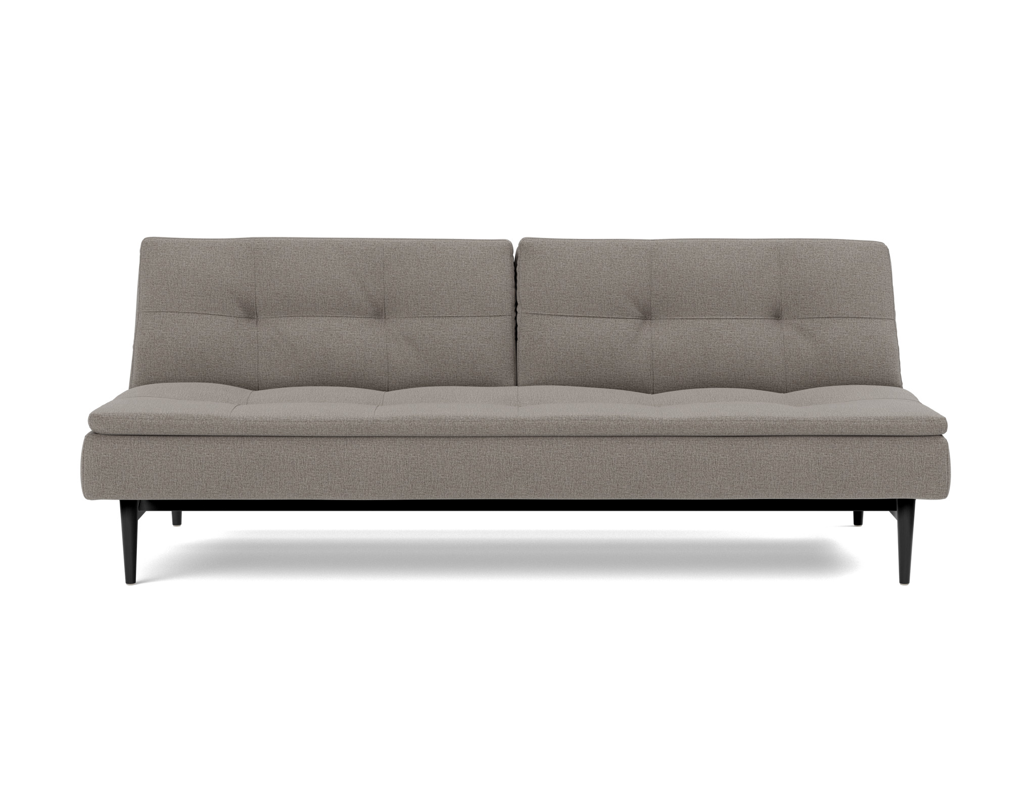 Schlafsofa Dublexo Flachgewebe Mixed Dance 521-Grey Beine Styletto Eiche schwarz
