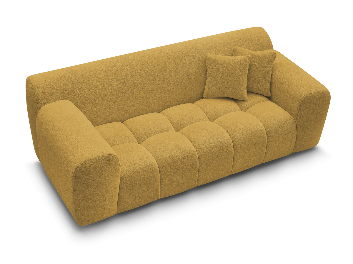 Bobochic Melisse Sofa 2-Sitzer Melange-Stoff Gelb