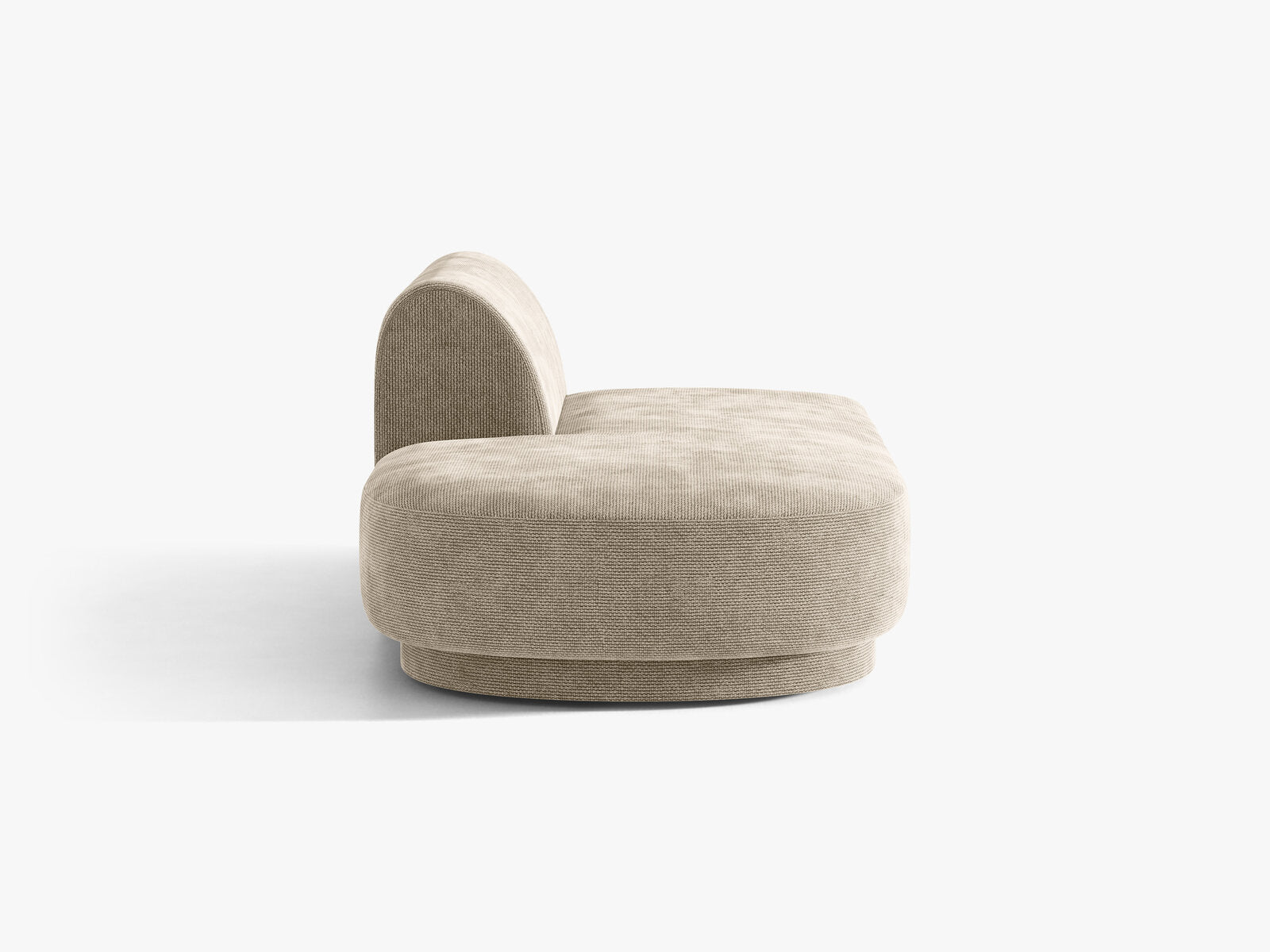 Micadoni 2-Sitzer Sitzmodul offen Miley Links Chenille Haga Beige