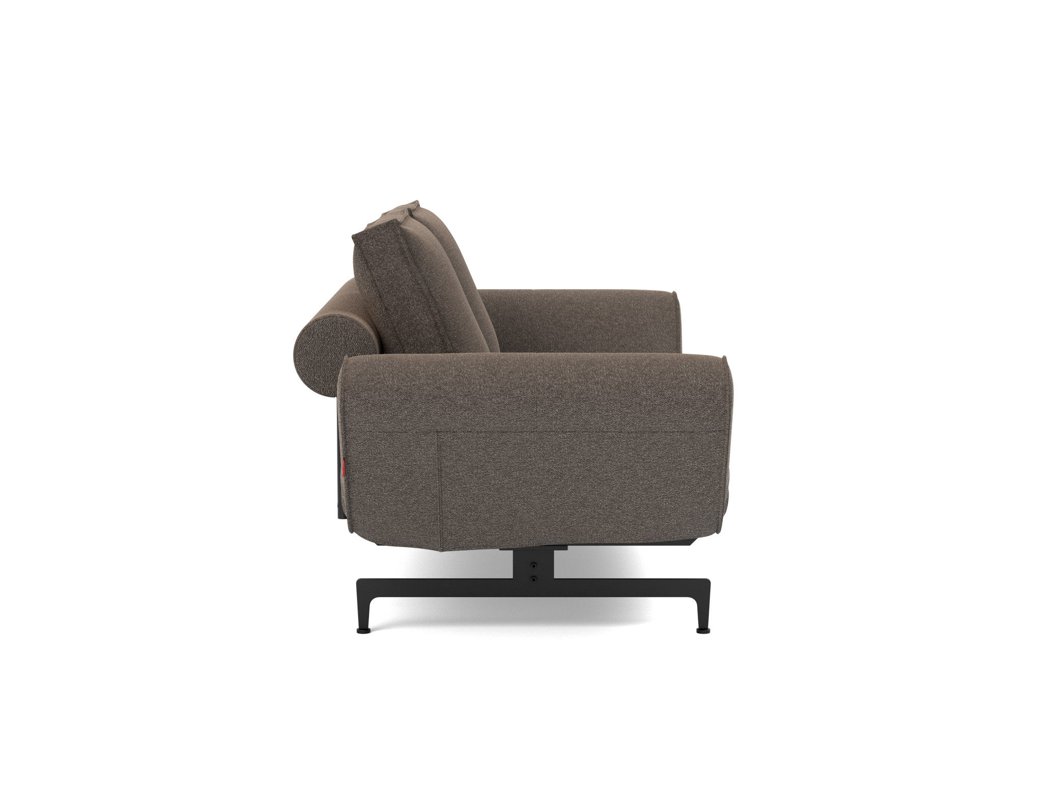 Tagesbett Ghia Boucle Skandi 530-Taupe Beine Laser schwarz