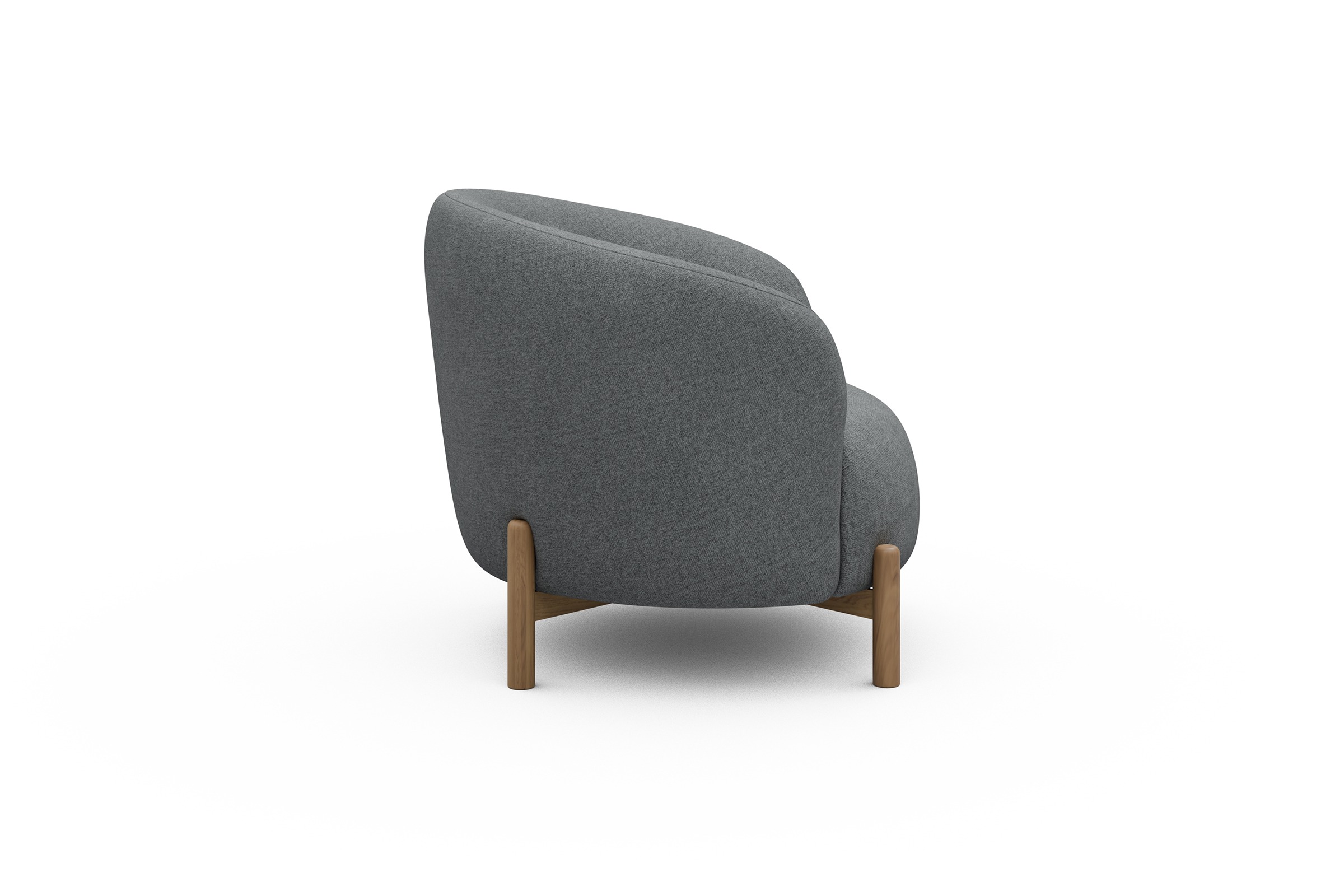 Sessel Ronda Holzbeine Eiche Natur Casone-Gravel-Grey