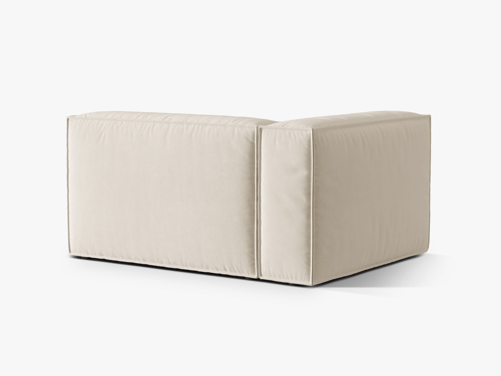 Micadoni Eckmodul Nuria 2-Sitzer Links Samt Beige