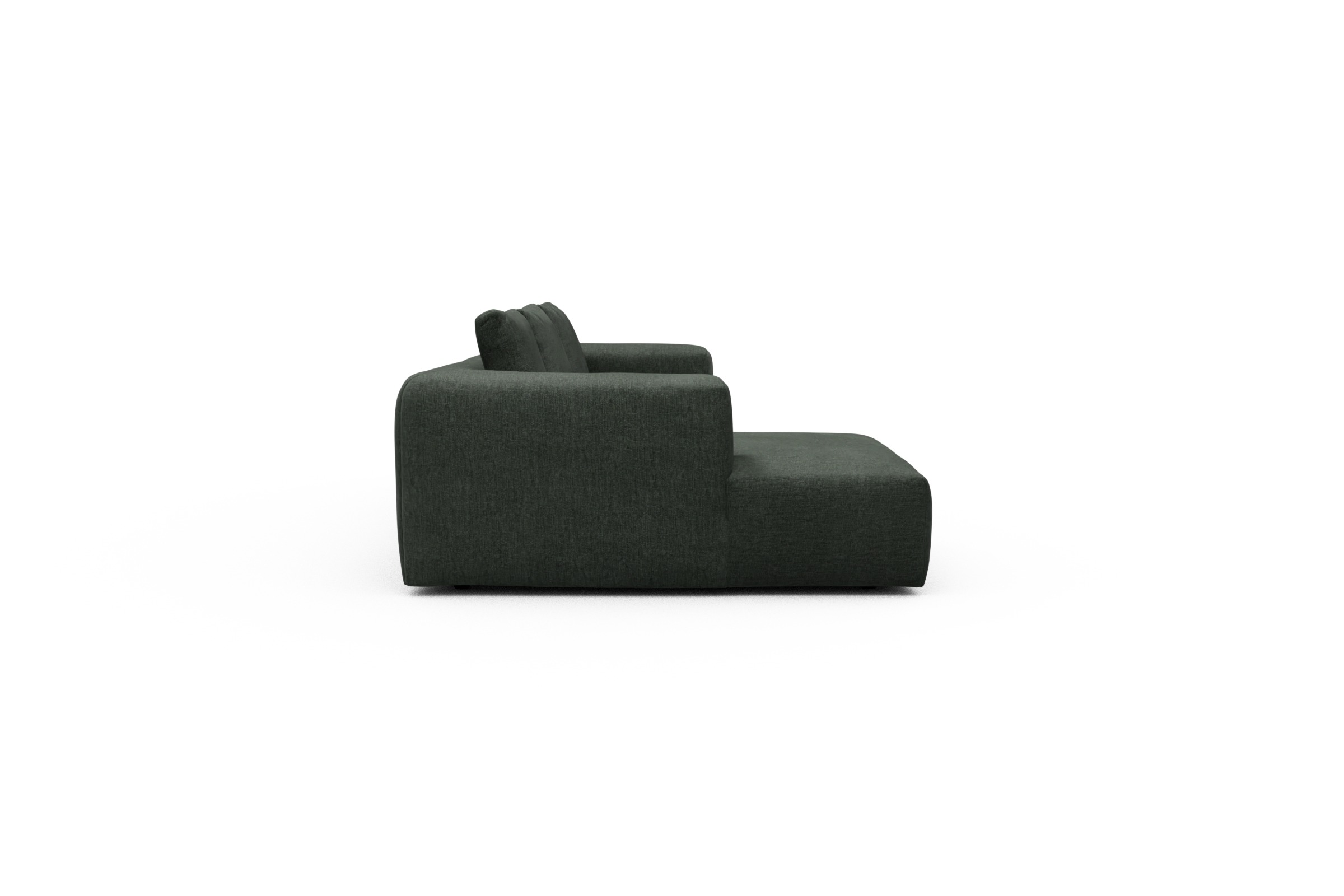 Ecksofa Fred Chaiselongue links mit 2,5-Sitzer Aivi-Pine-Green