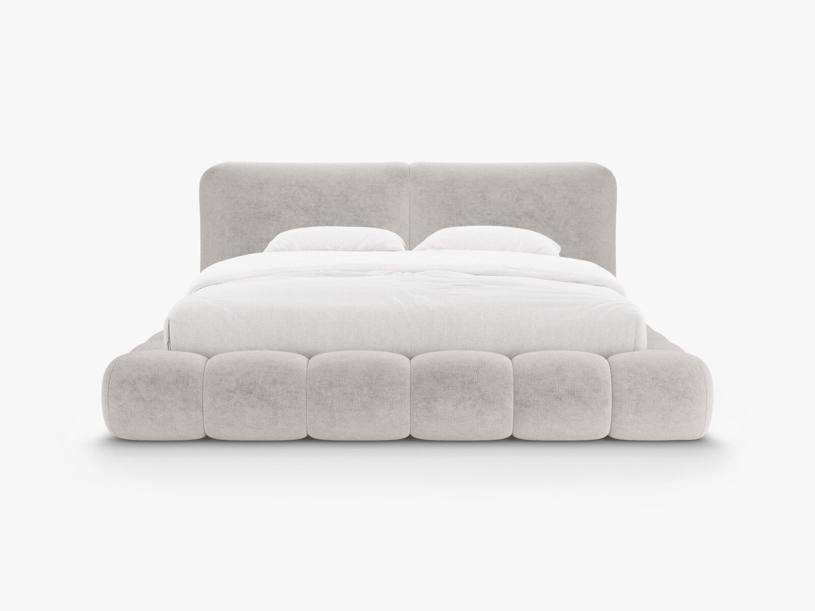 Micadoni Stauraumbett mit Kopfteil Solange Chenille Perfect Harmony Beige 140x200