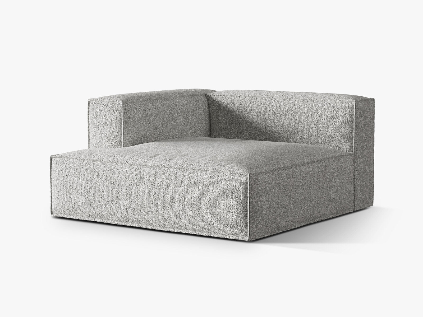 Micadoni Recamiere Nuria Groß 1-Sitzer Links Boucle Silber