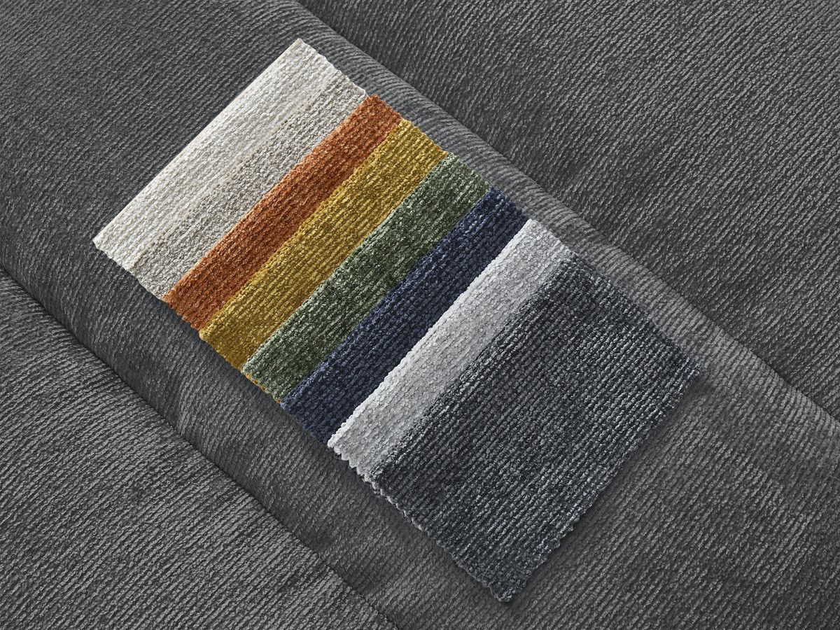 Bobochic Sierra Ecksofa Strukturstoff Dunkelgrau Ecke links