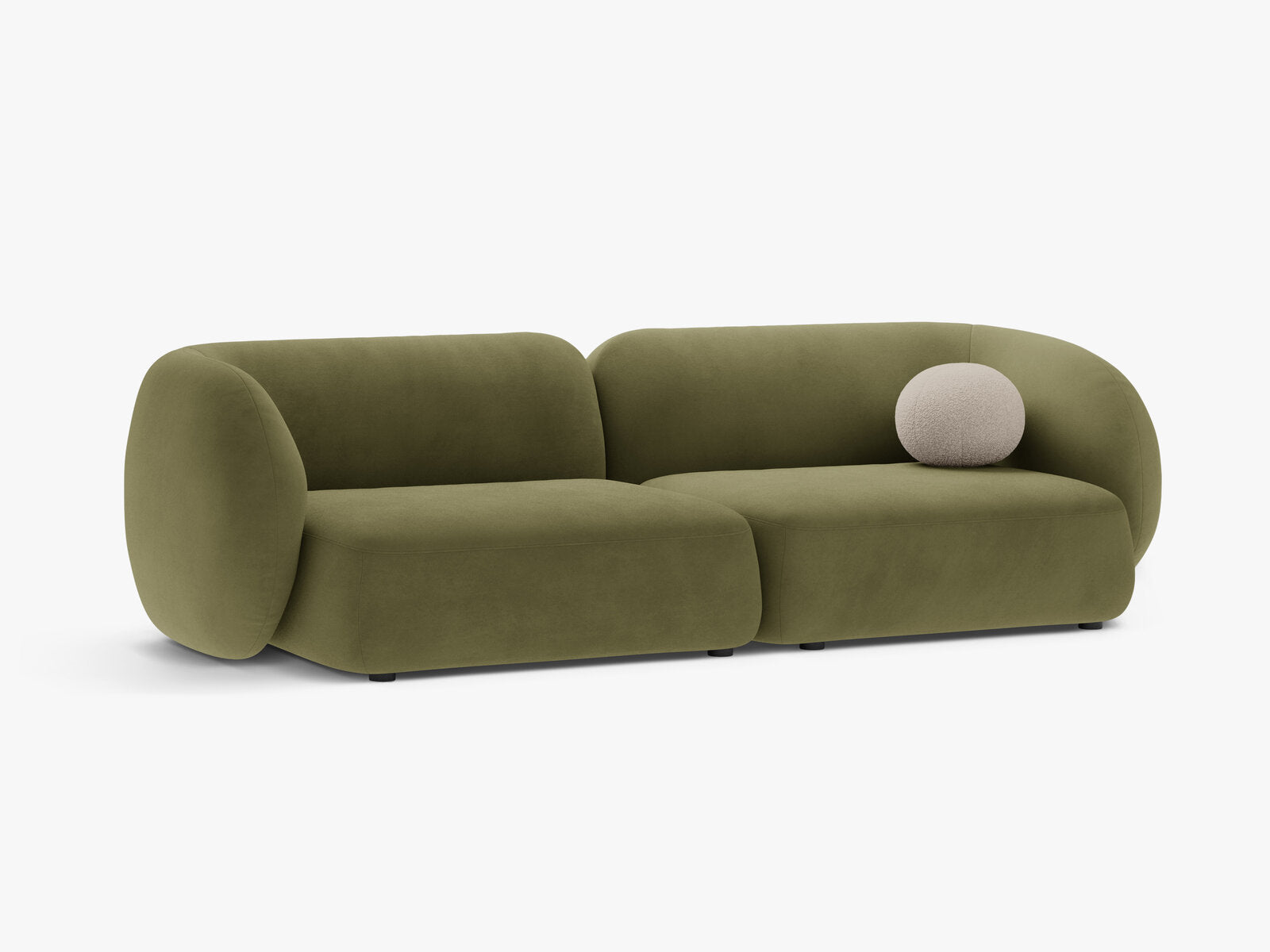 Micadoni Sofa Kate 4-Sitzer Samt Grün