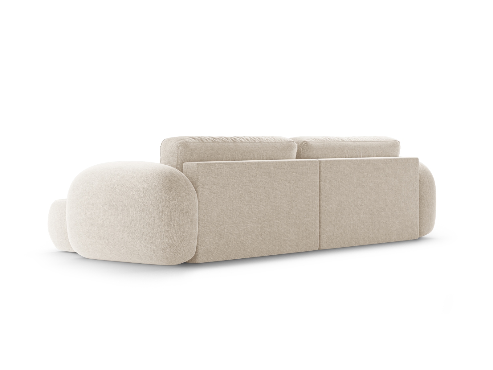 Cosmopolitan Design Wendbares Ecksofa Tonale 4-Sitzer mit Schlaffunktion und Bettkasten Chenille Eden Dunkelbeige