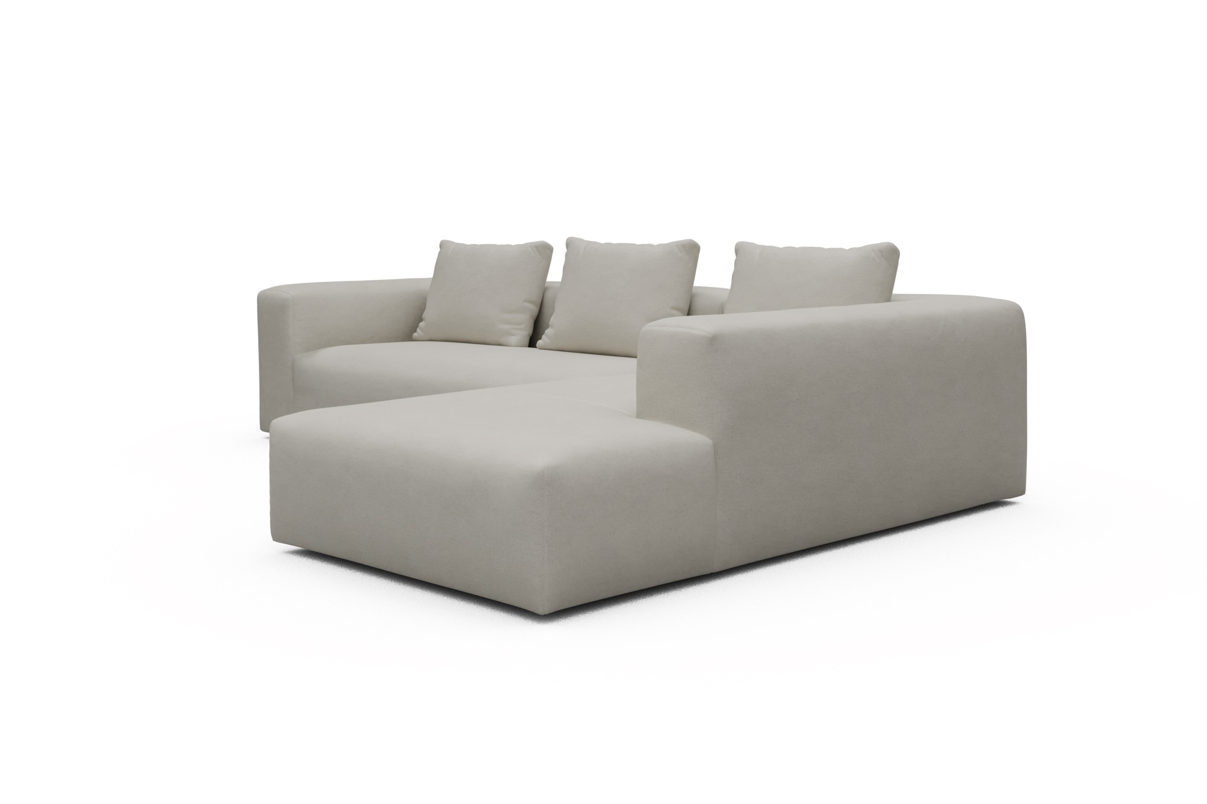 Ecksofa Fred Relax-Ecke rechts mit 2,5-Sitzer Denari-Clean-Beige