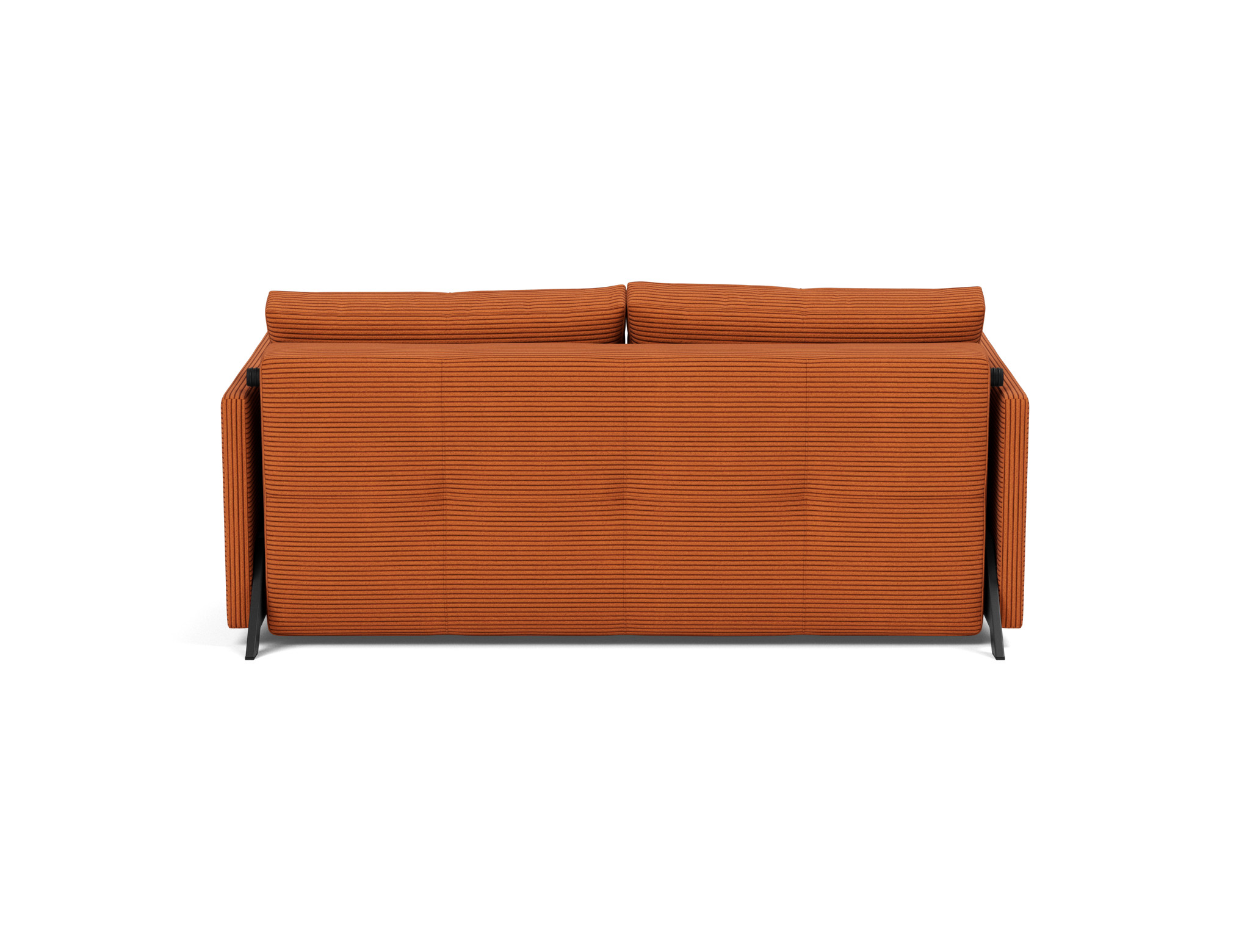 Schlafsofa Cubed mit Armlehnen 160 Kord Corduroy 595-Burnt-Orange