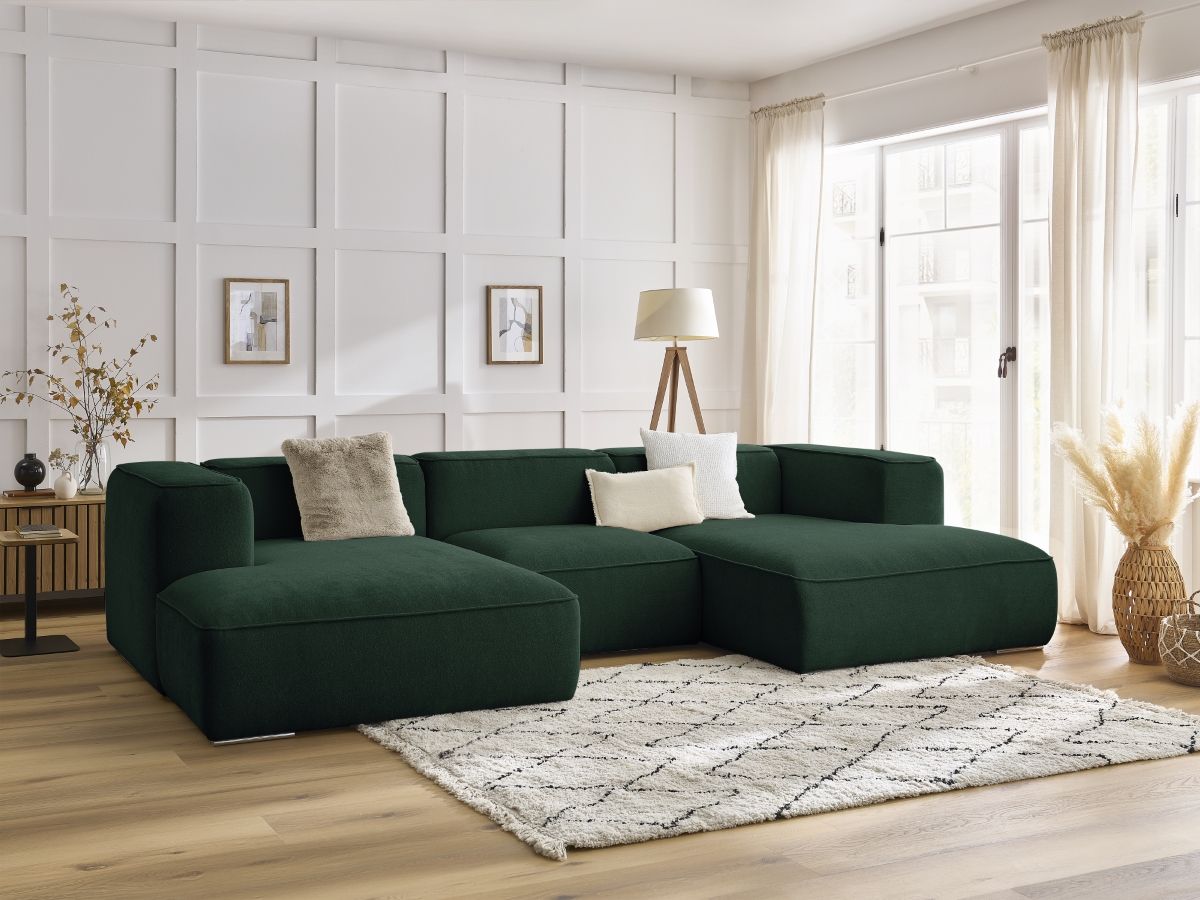 Bobochic Zephyr Wohnlandschaft Strukturstoff Grün
