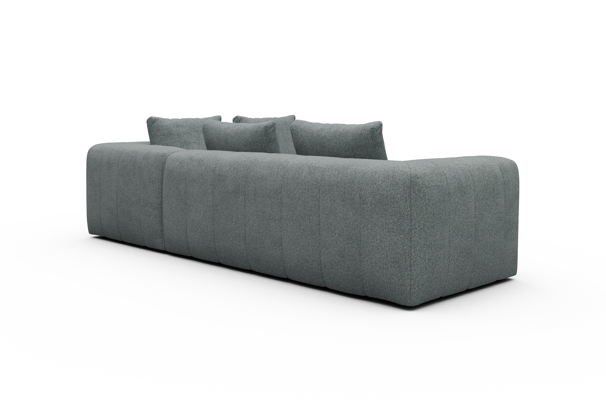 Ecksofa Hugo 2x 2,5-Sitzer Armlehne links Casone-Light-Mixed-Green