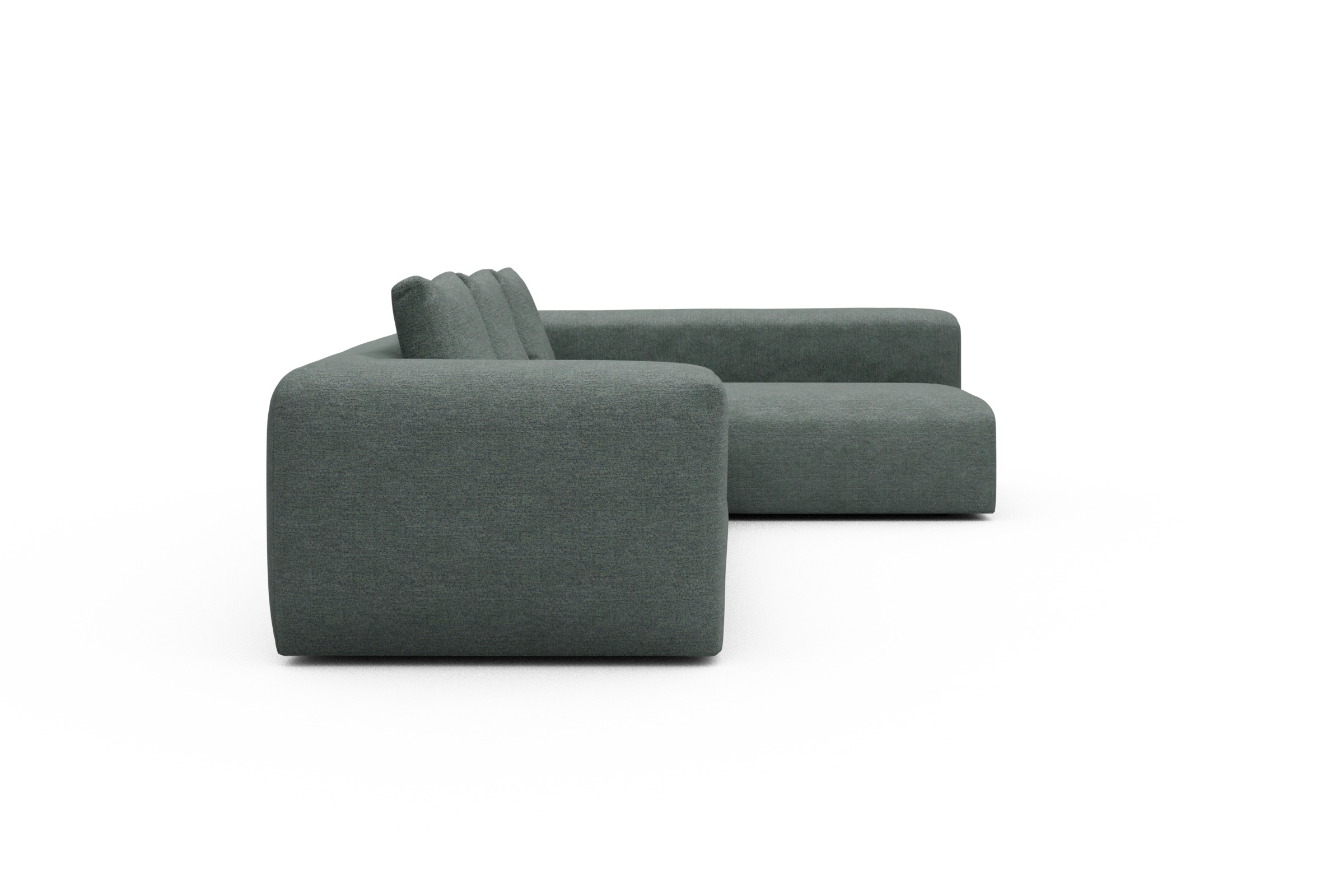 Ecksofa Fred 2x 2,5-Sitzer rechts offen Carreno-Ice-Blue