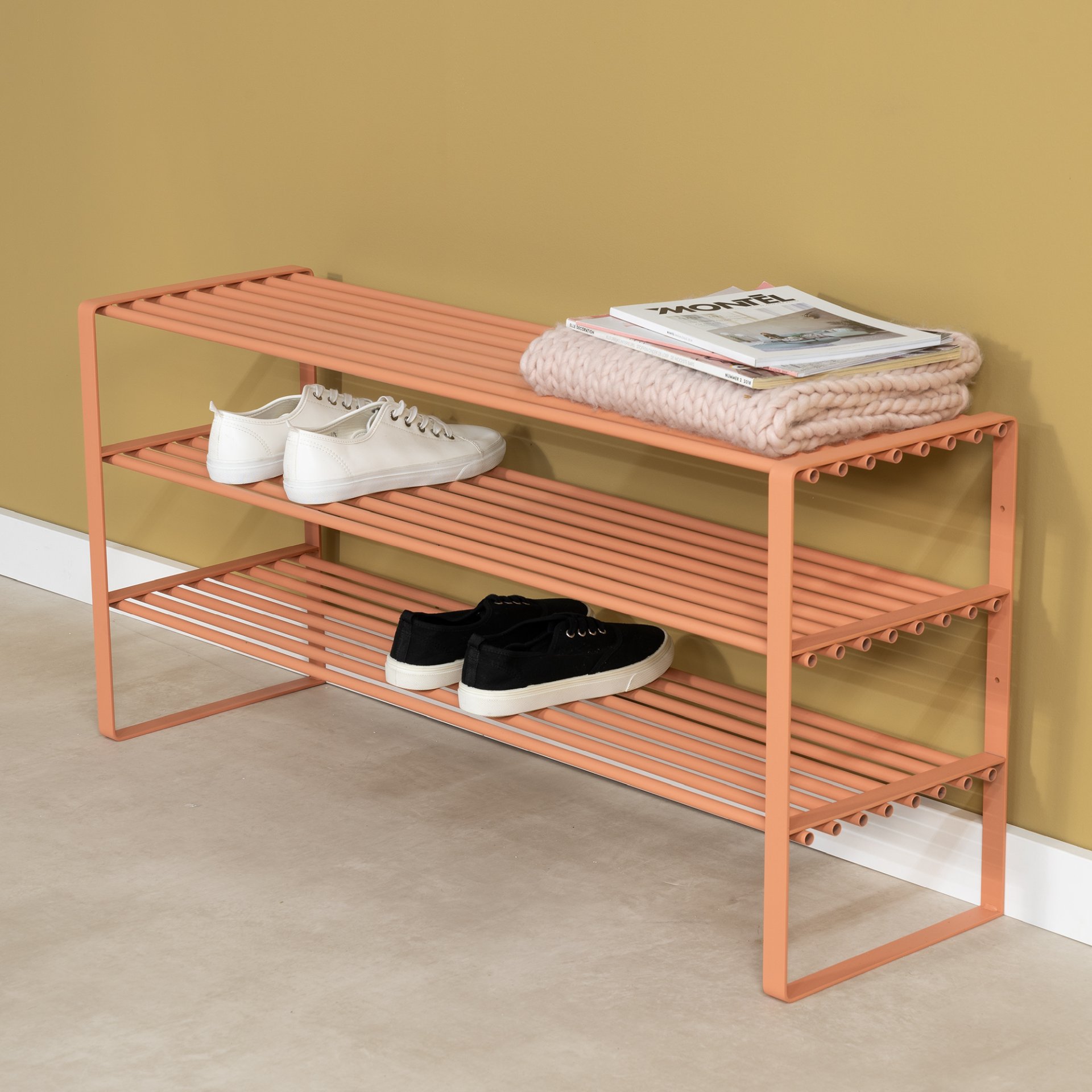 Spinder Design Schuhregal Rex SR 2 - 100 cm Clay Terra