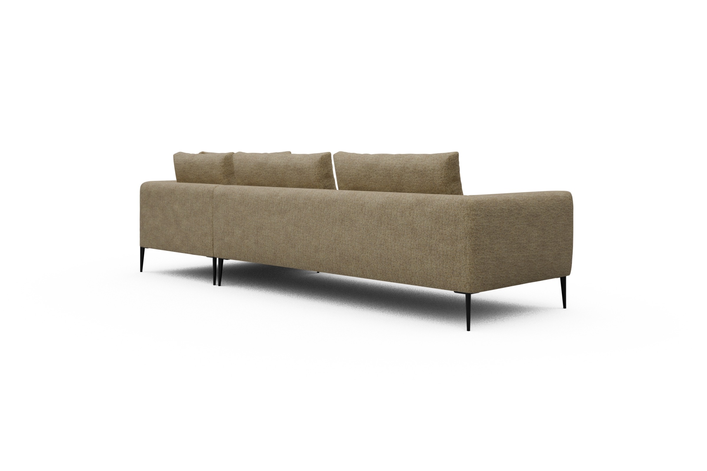 Ecksofa Paul Relax-Ecke links mit 3-Sitzer Carreno-Silician-Yellow