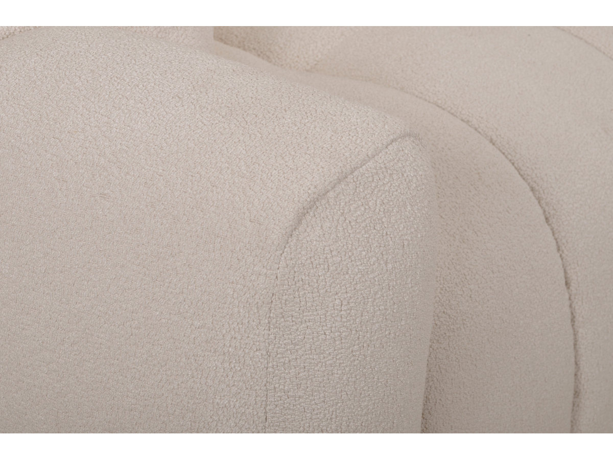 Bobochic Bradley Schlafsofa 3-Sitzer Bouclé-Stoff Beige