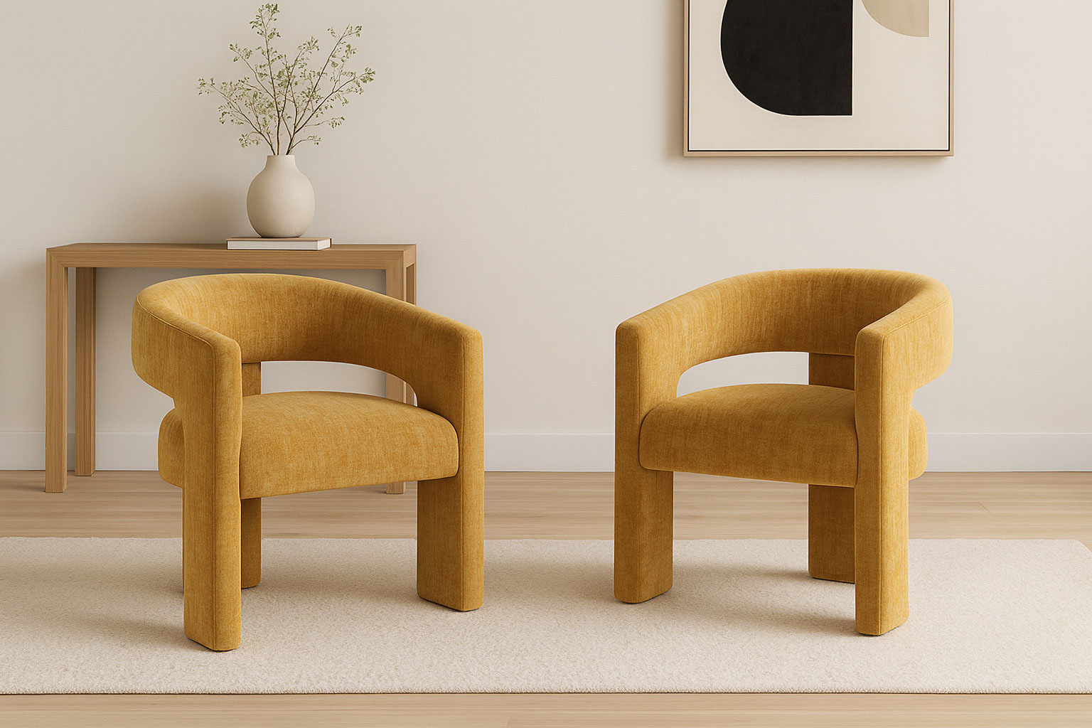 Livin Hill Polsterstuhl Leith 62 × 58 × 75 cm Orange-Gold
