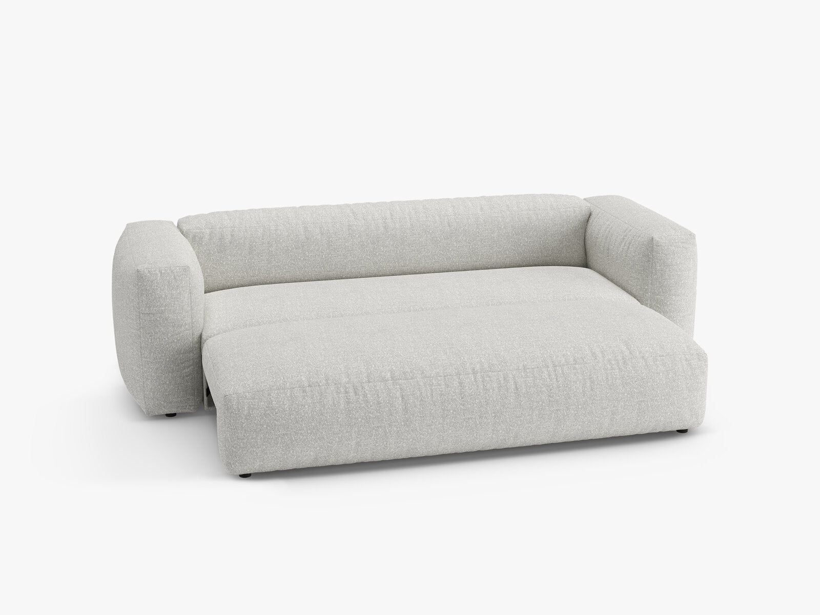 Micadoni Martina Schlafsofa 3-Sitzer Boucle Monet Grau Beige Melange