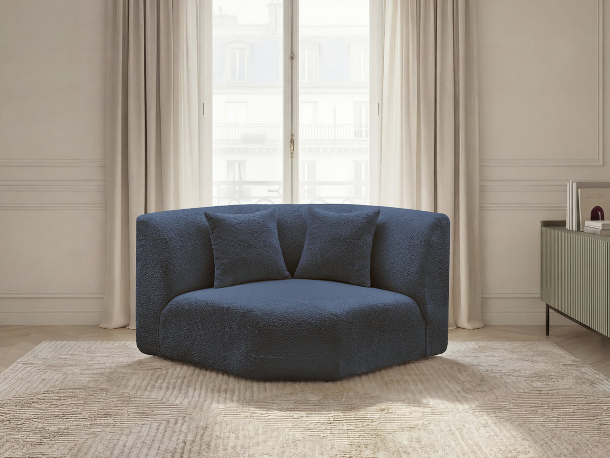 Bobochic Anda Sofa 2-Sitzer Chenille Dunkelblau