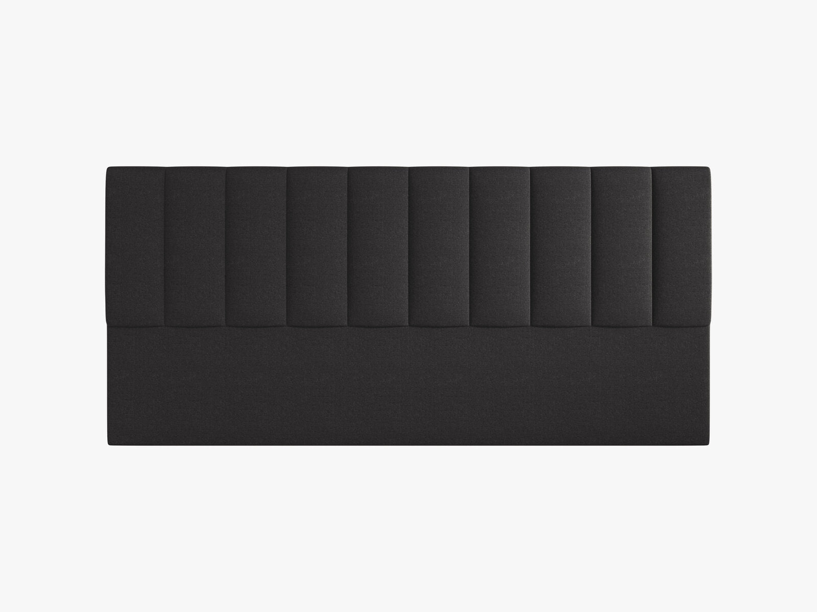 Micadoni Marl Samtiger Kopfteil 140 cm (H 95 cm) Chenille Eden Anthrazit 200x95