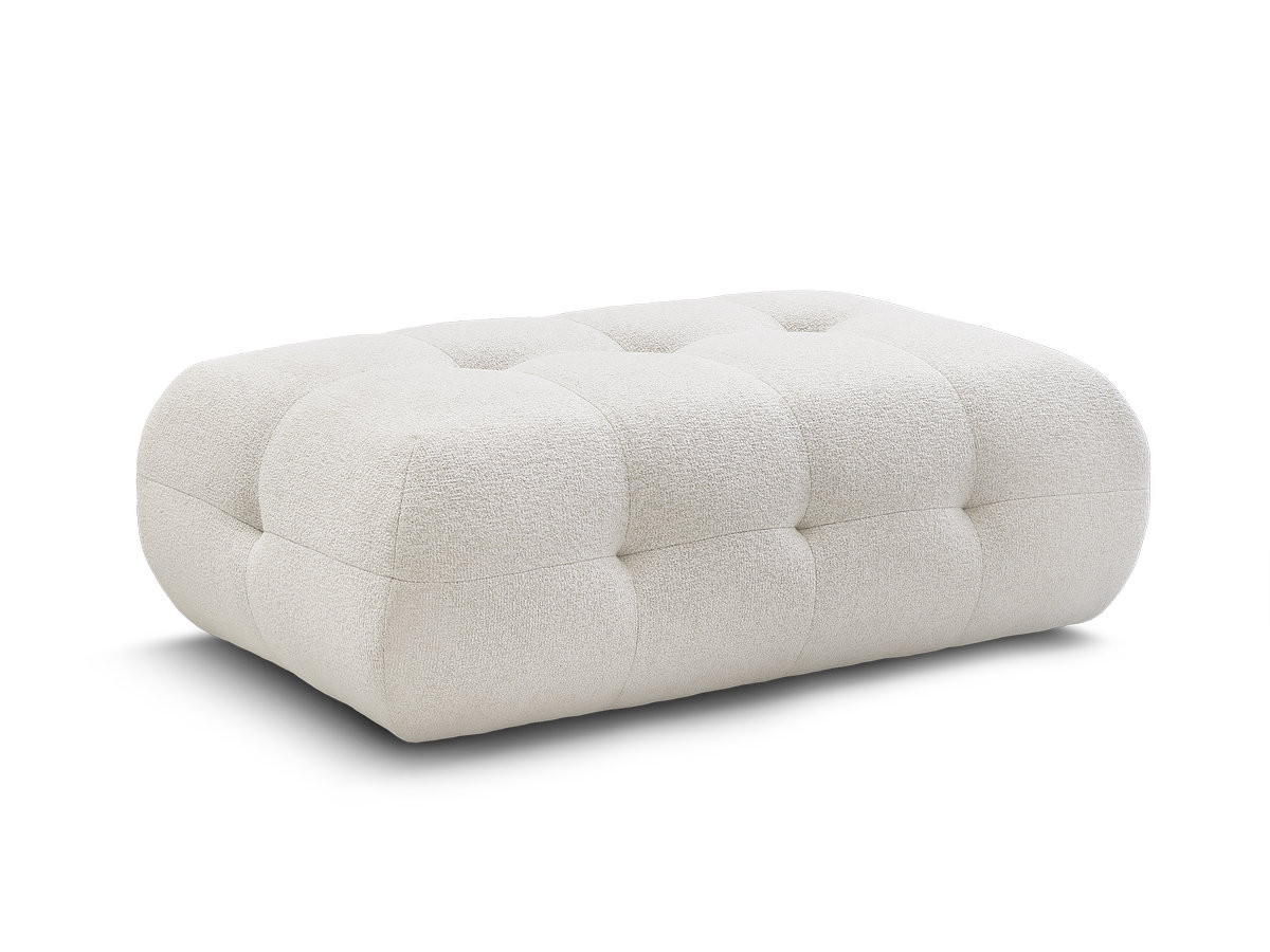 Bobochic Laura Pouf 135 × 84 cm Melange-Stoff Beige