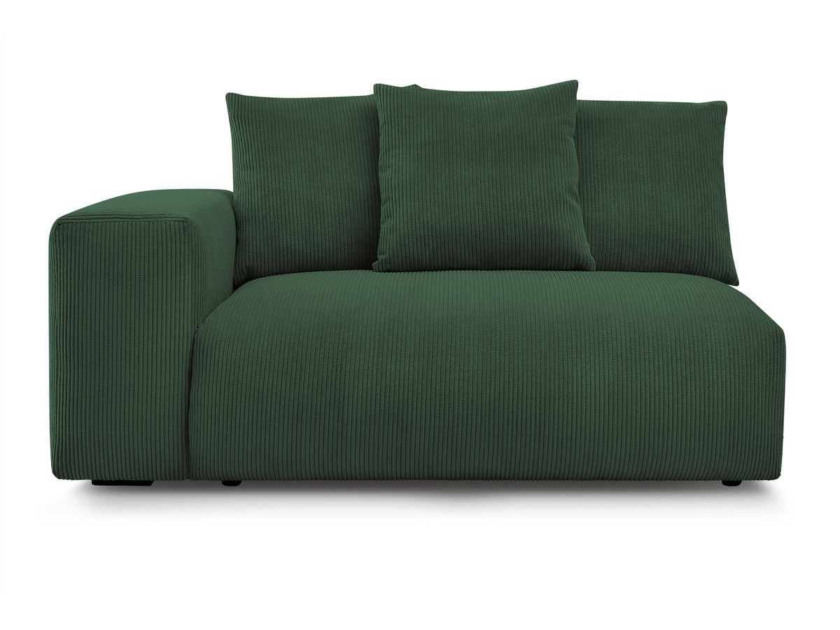 Bobochic Voltaire Sofamodul 2-Sitzer 178 × 100 cm Cordsamt Grün Ecke links