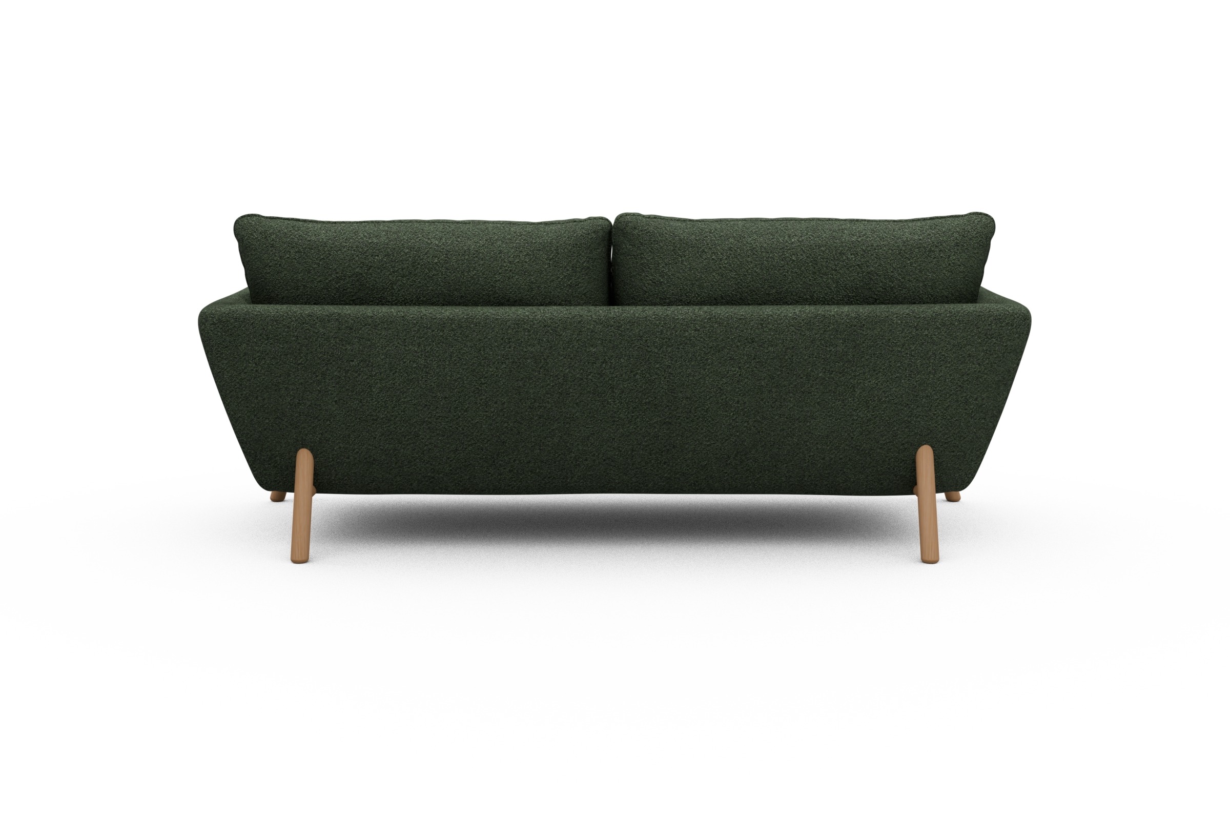 Sofa Emil 3-Sitzer Beinfarbe Eiche Natur Vanora-Deep-Green
