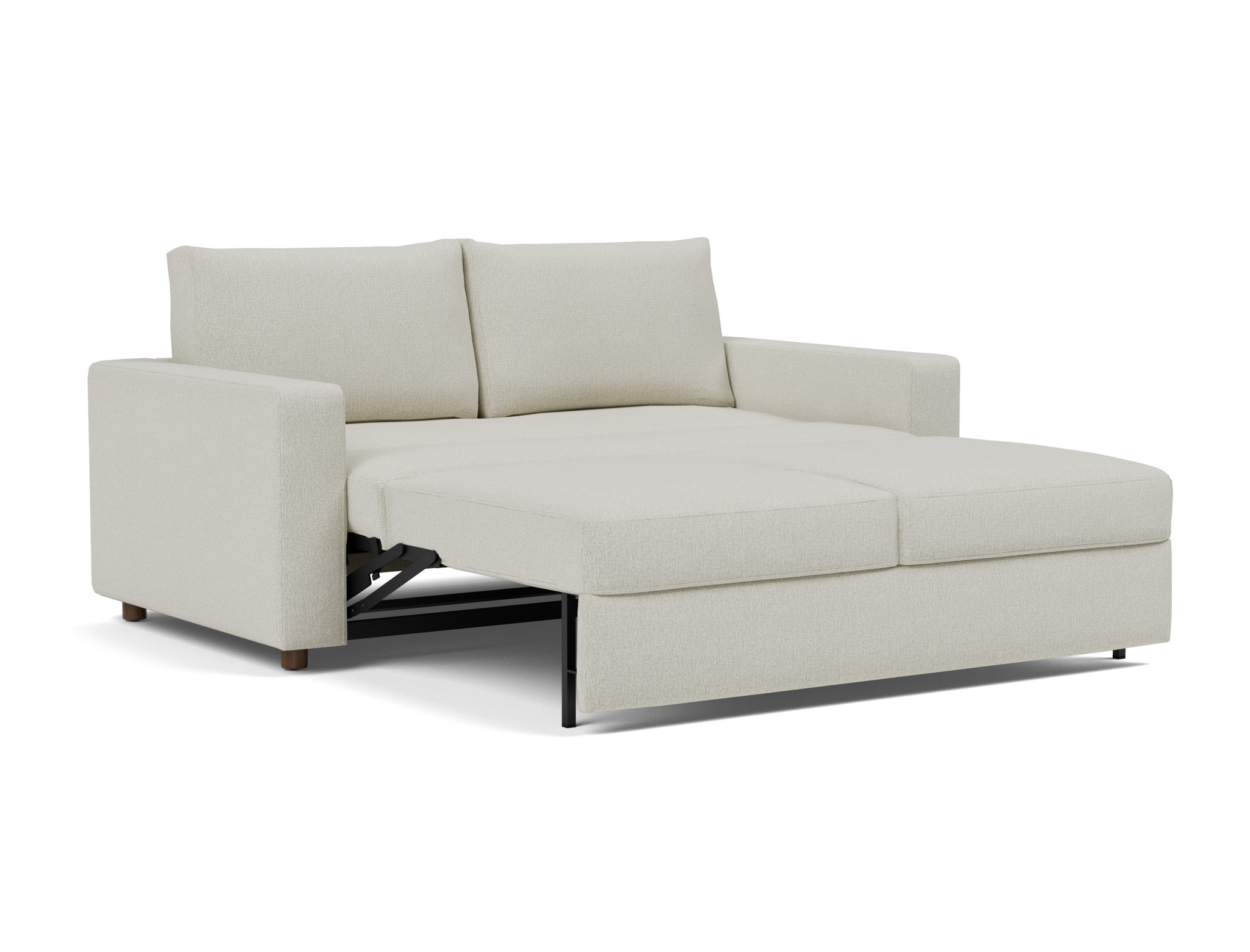 Schlafsofa Neah mit Standard-Armlehnen 160 Flachgewebe Mixed Dance 527-Natural