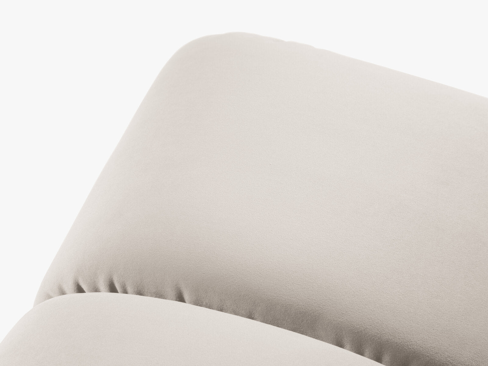 Micadoni Hocker Diana Samt Beige